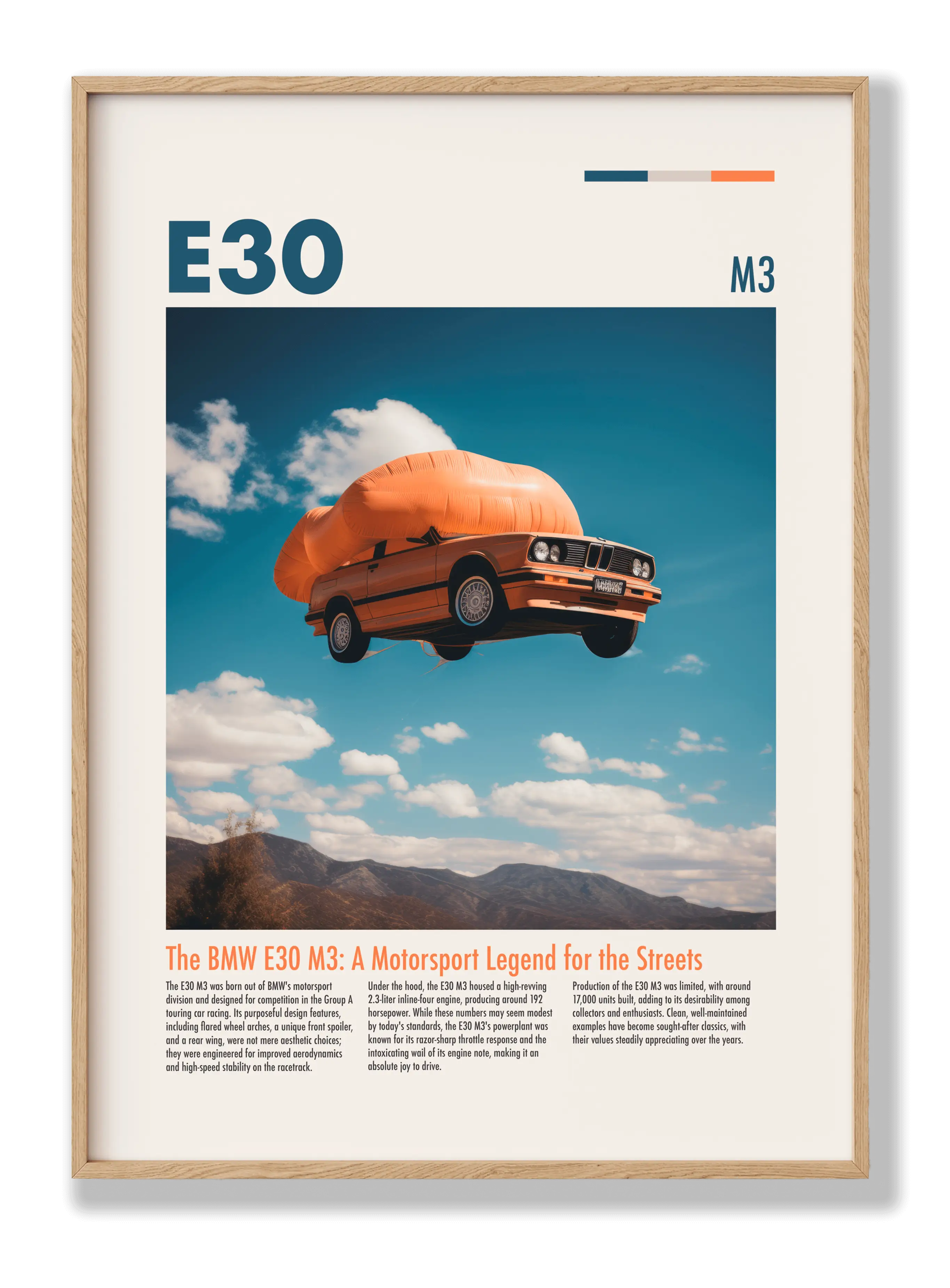 BMW E30 M3 Plakat