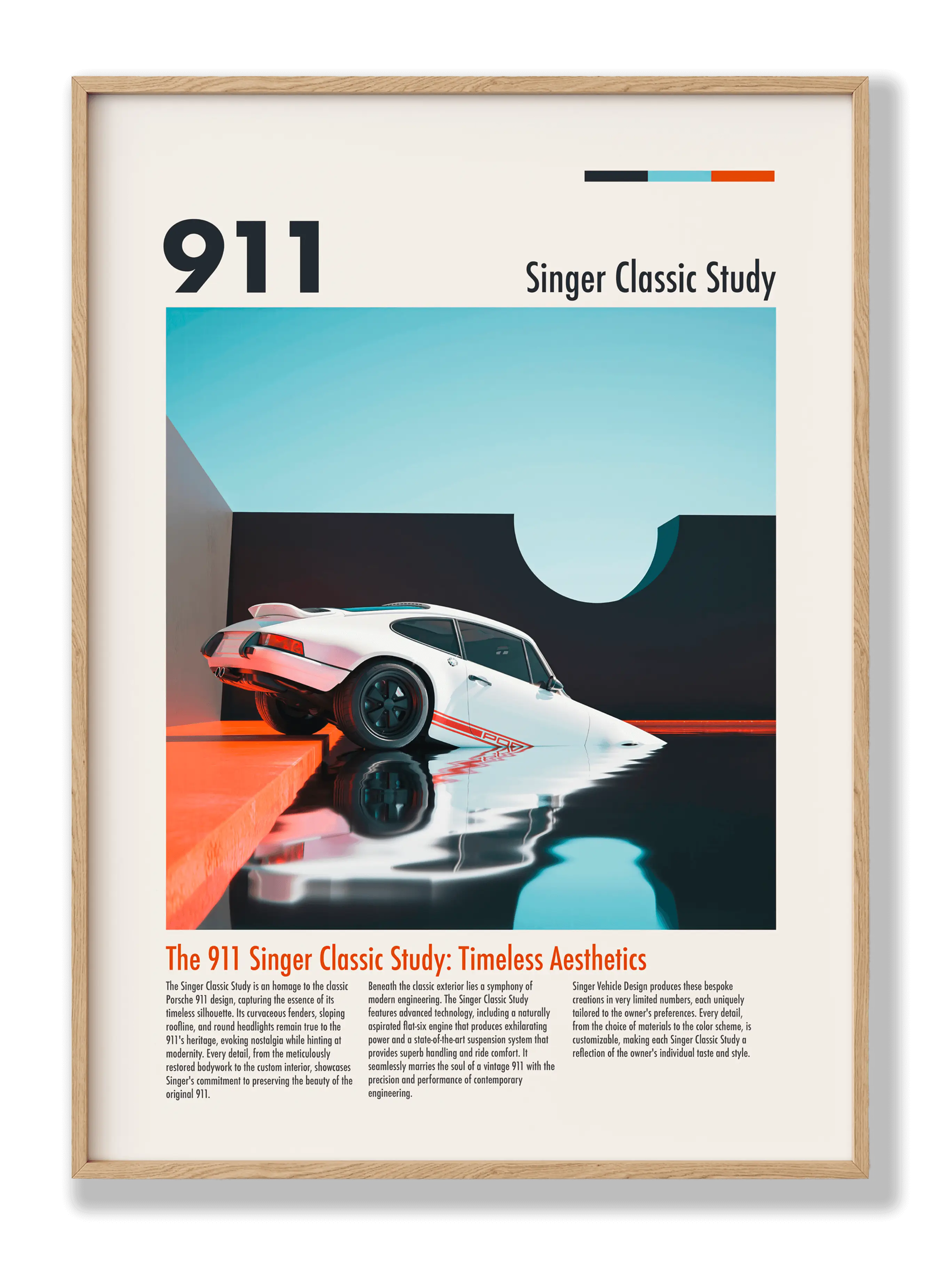 Porsche 911 Singer Classic Study Plakat