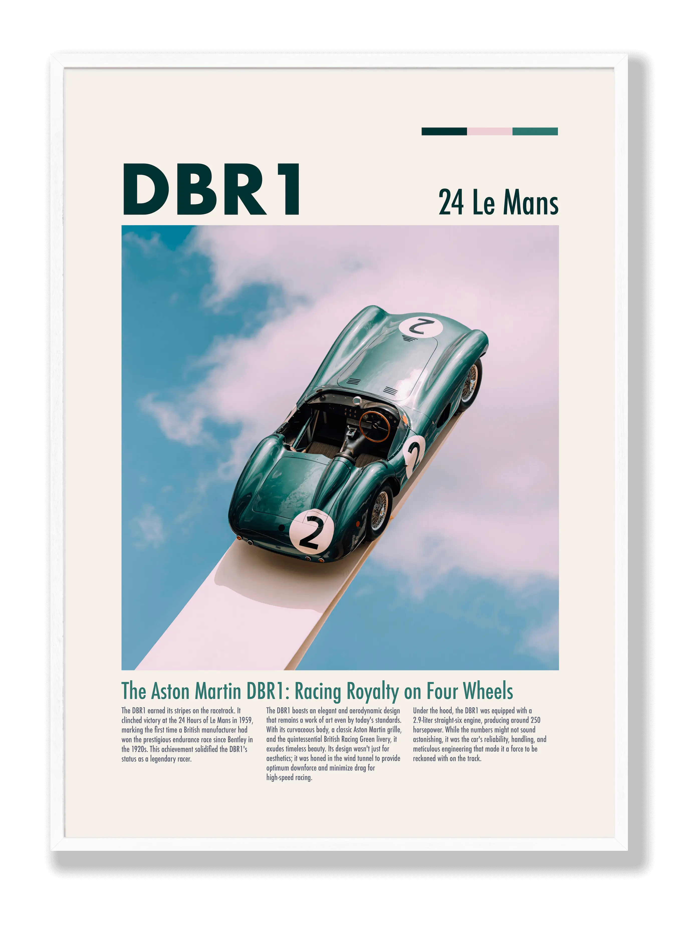 Aston Martin DBR1 "Le Mans" Plakat