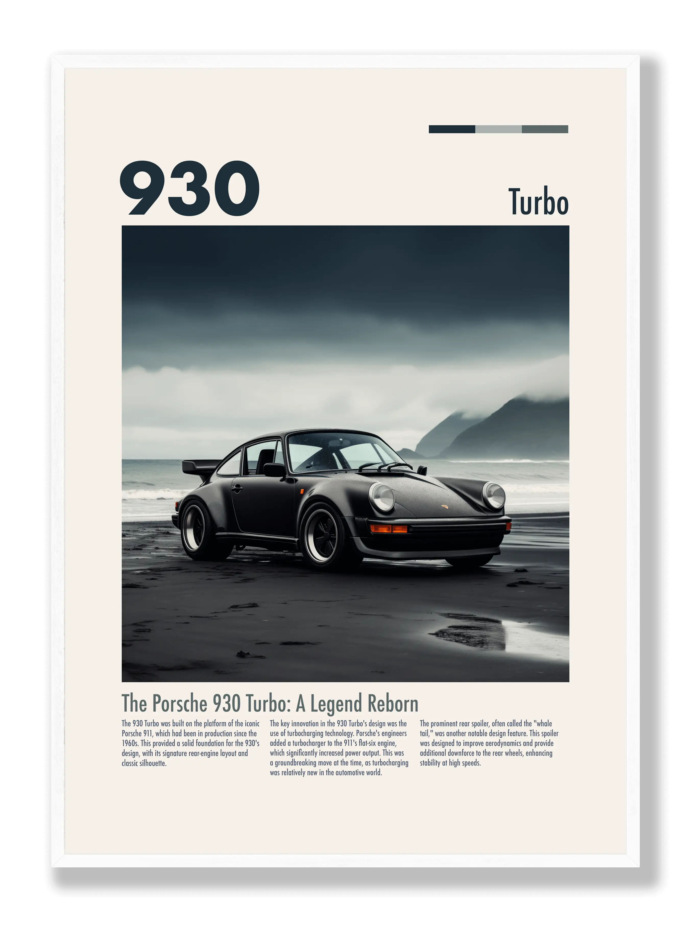 Porsche 930 Turbo Plakat