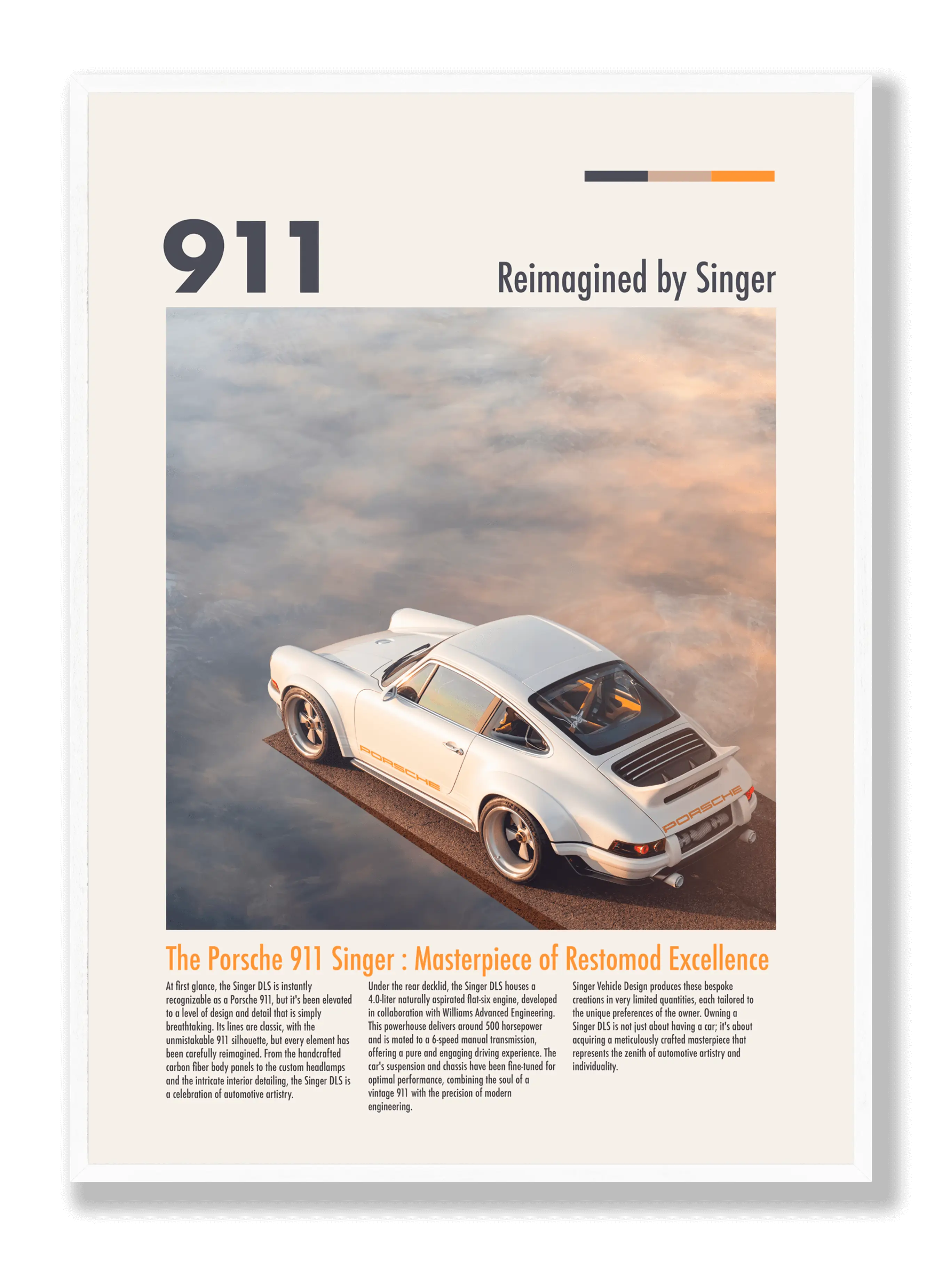 Porsche 911 x Singer Plakat
