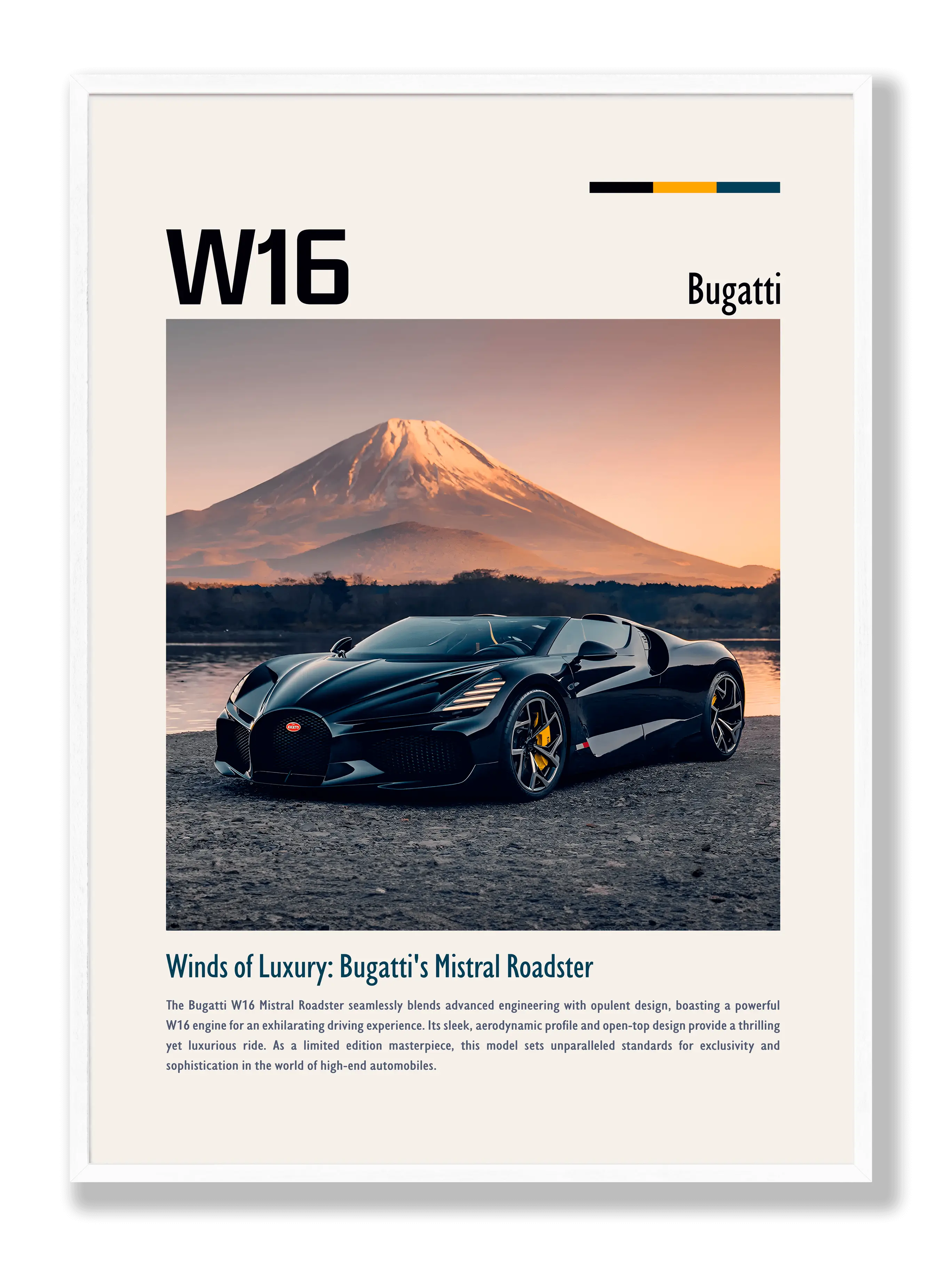 Bugatti Mistral W16 Plakat