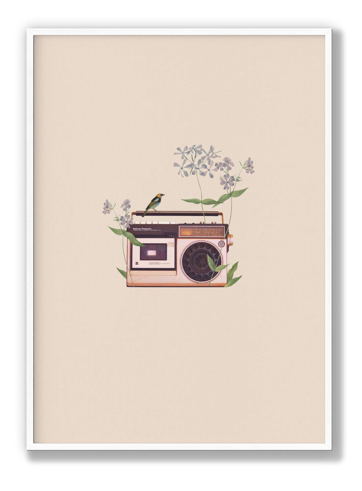 Floral vintage radio