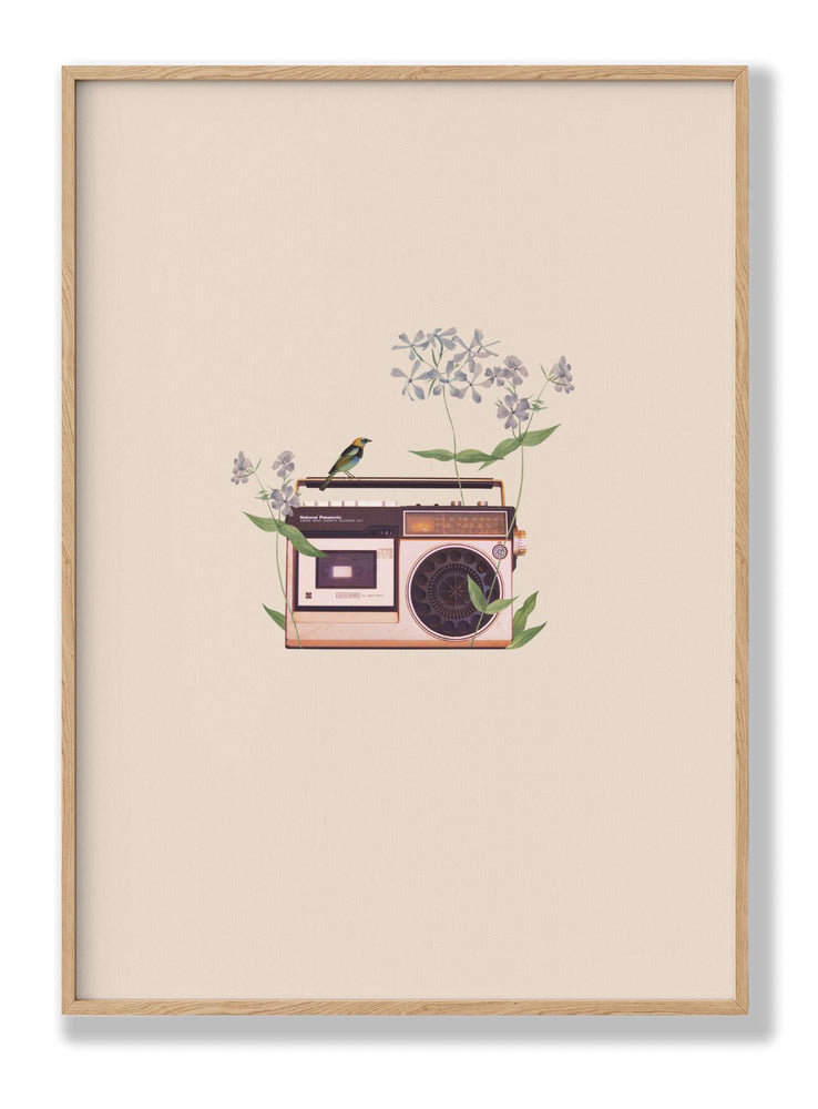 Floral vintage radio