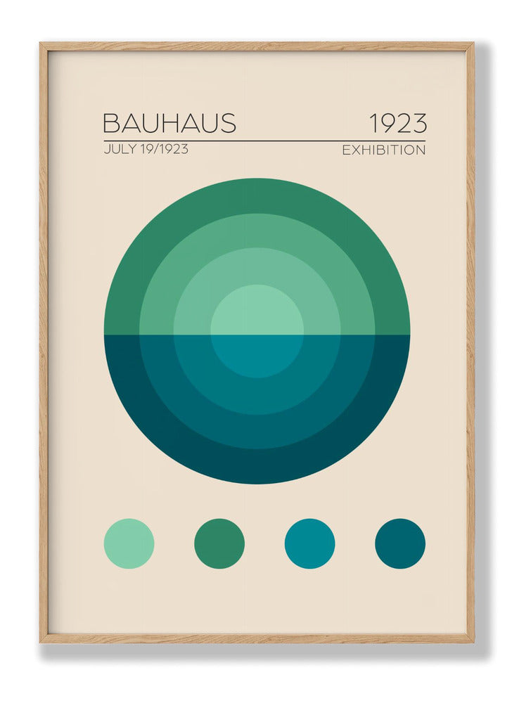 Bauhaus Mavi Daire Plakat