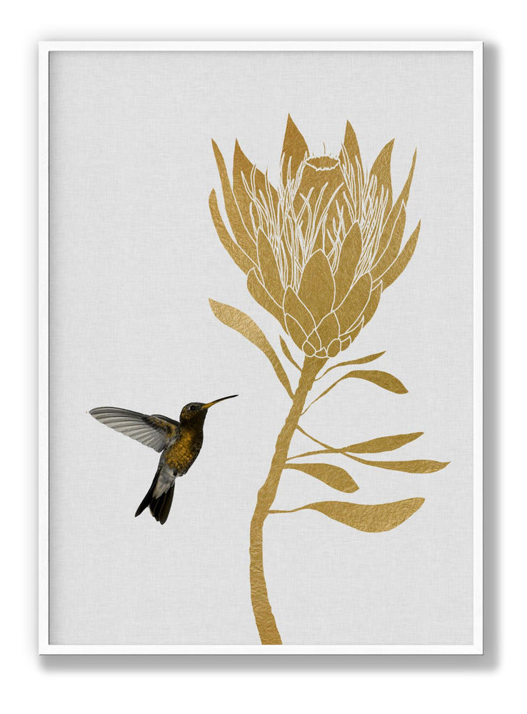 Hummingbird & Flower I