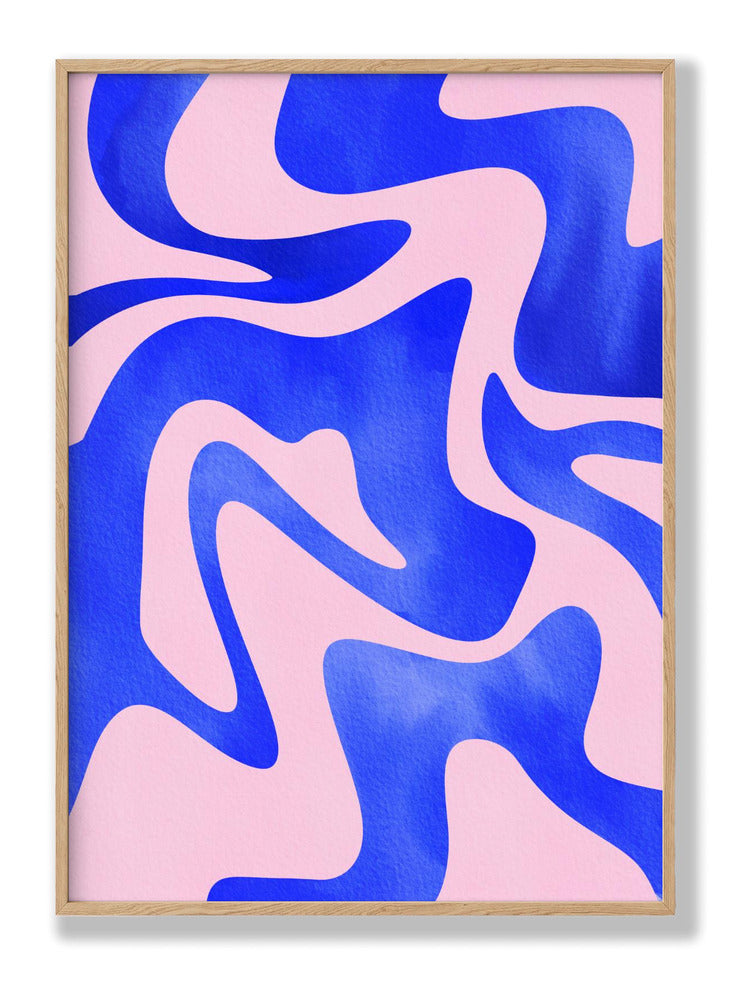 Abstract Blue Wave Plakat