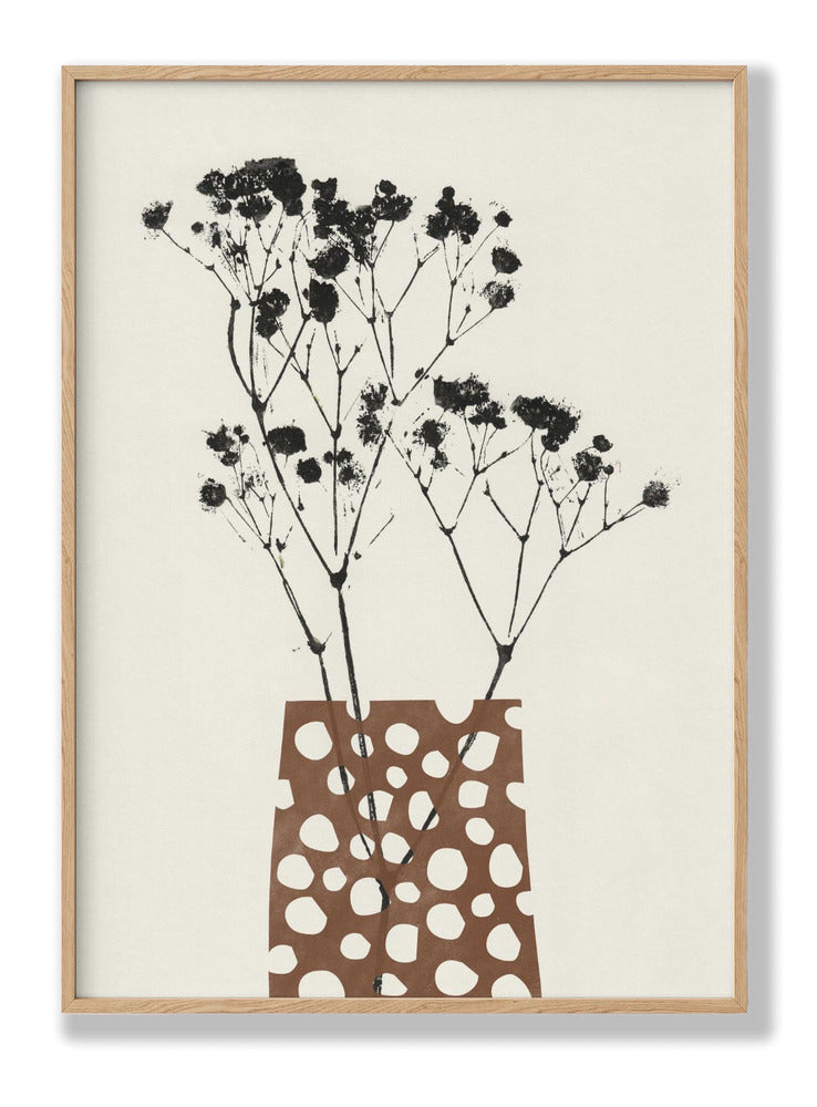 Gypsophila In a Brown Vase