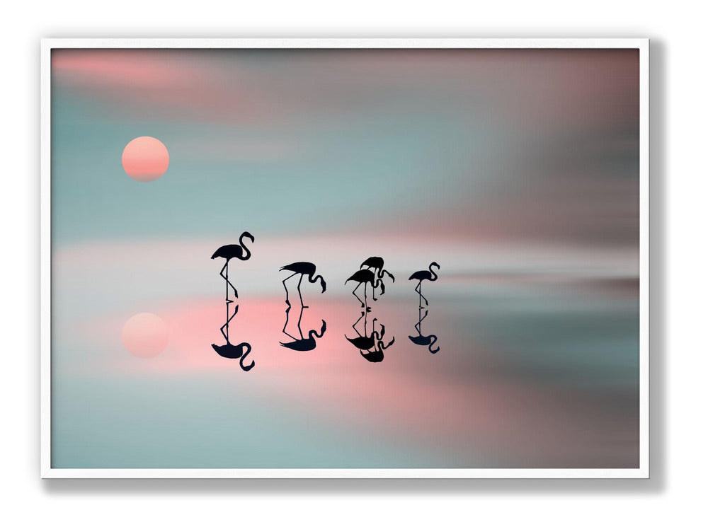 Family flamingos.