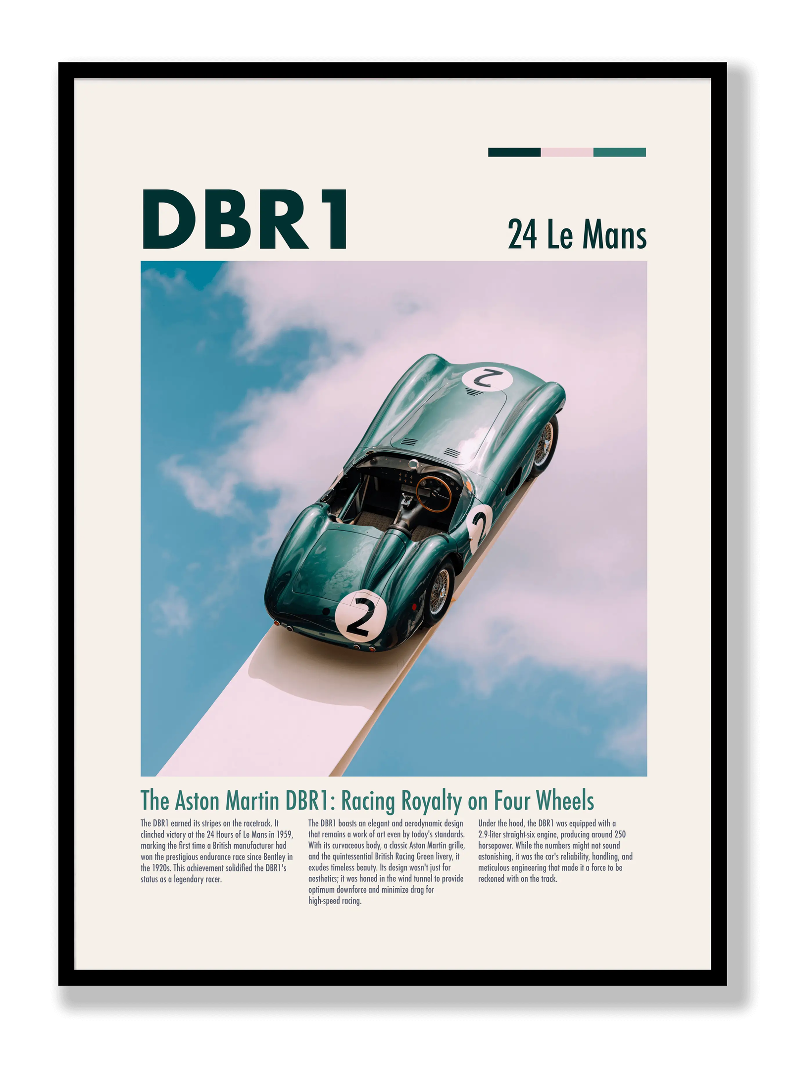 Aston Martin DBR1 "Le Mans" plakat