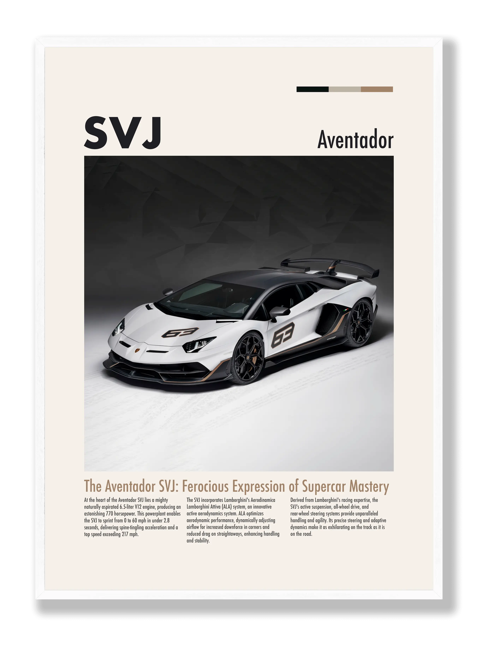 Aventador SVJ plakat