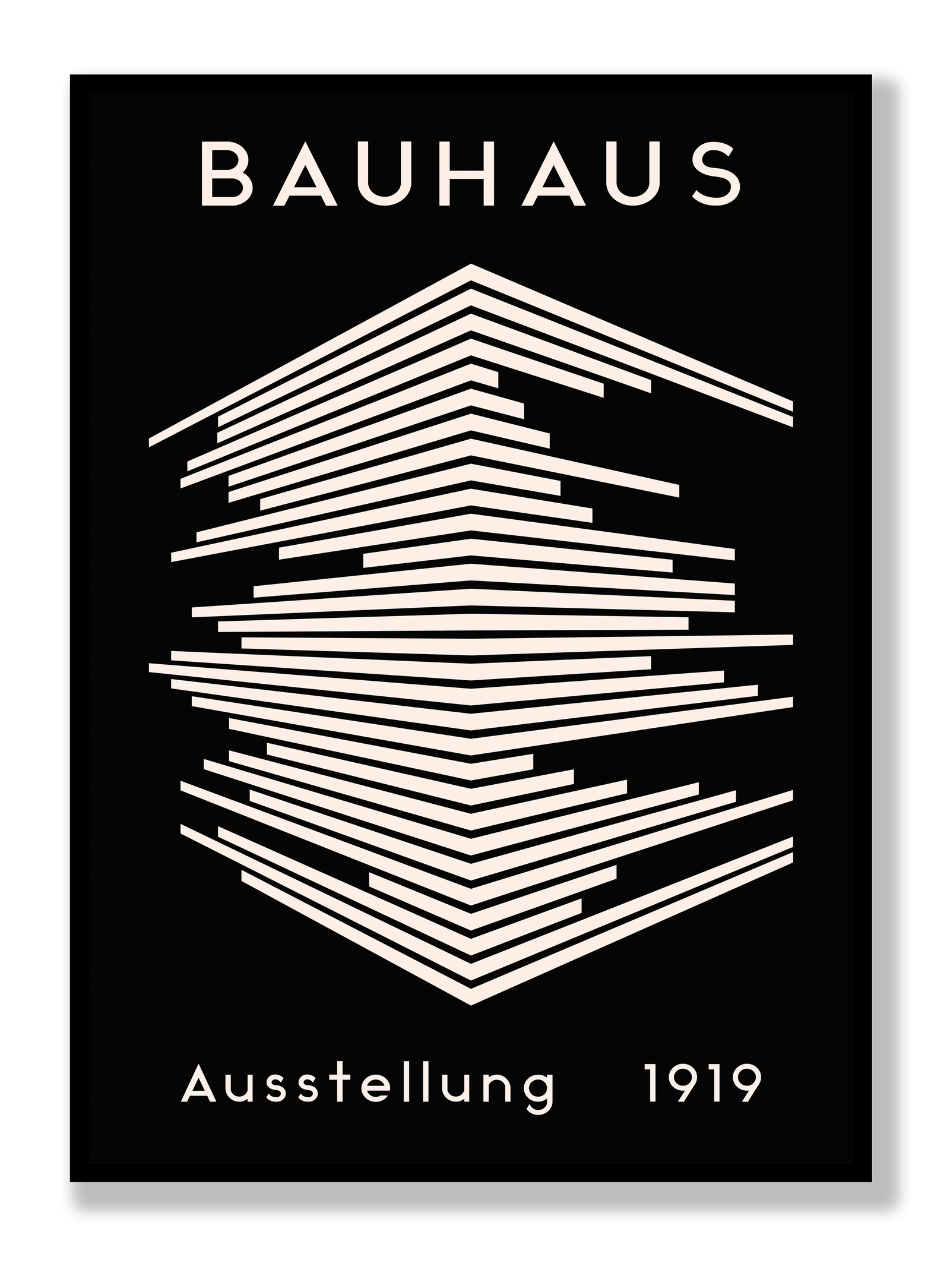 Bauhaus 1919 Black Stripes plakat