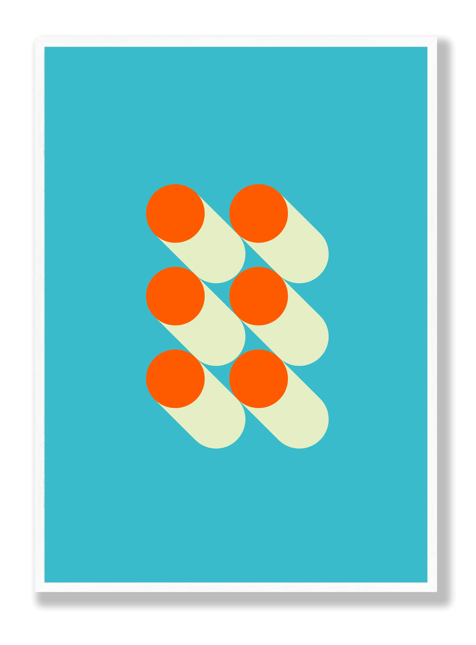 Bauhaus Orange Circles plakat