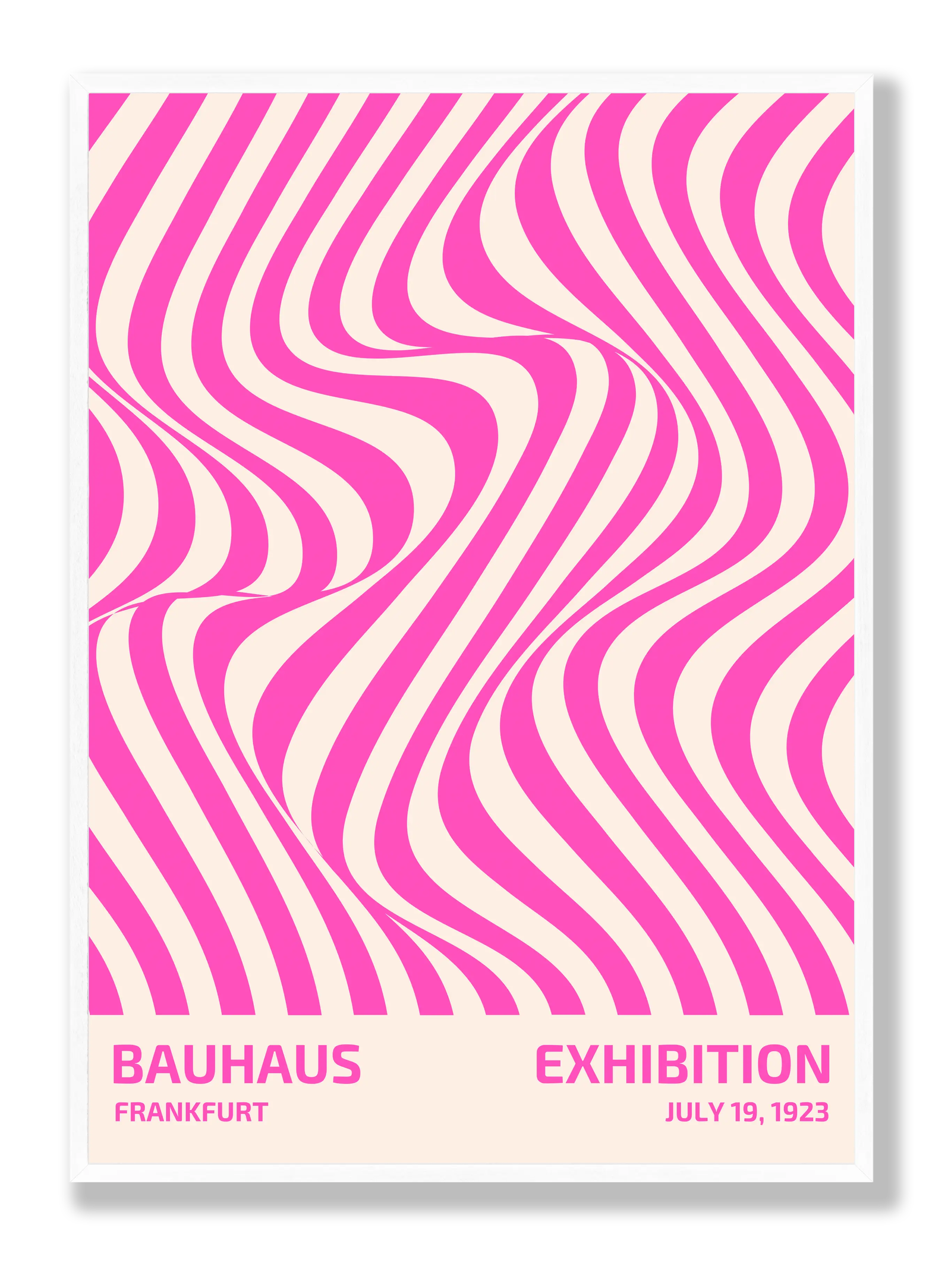 Bauhaus Pink Zebra plakat