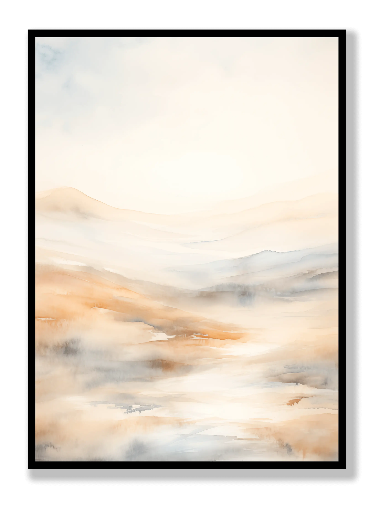 Beige Mountains Abstract plakat