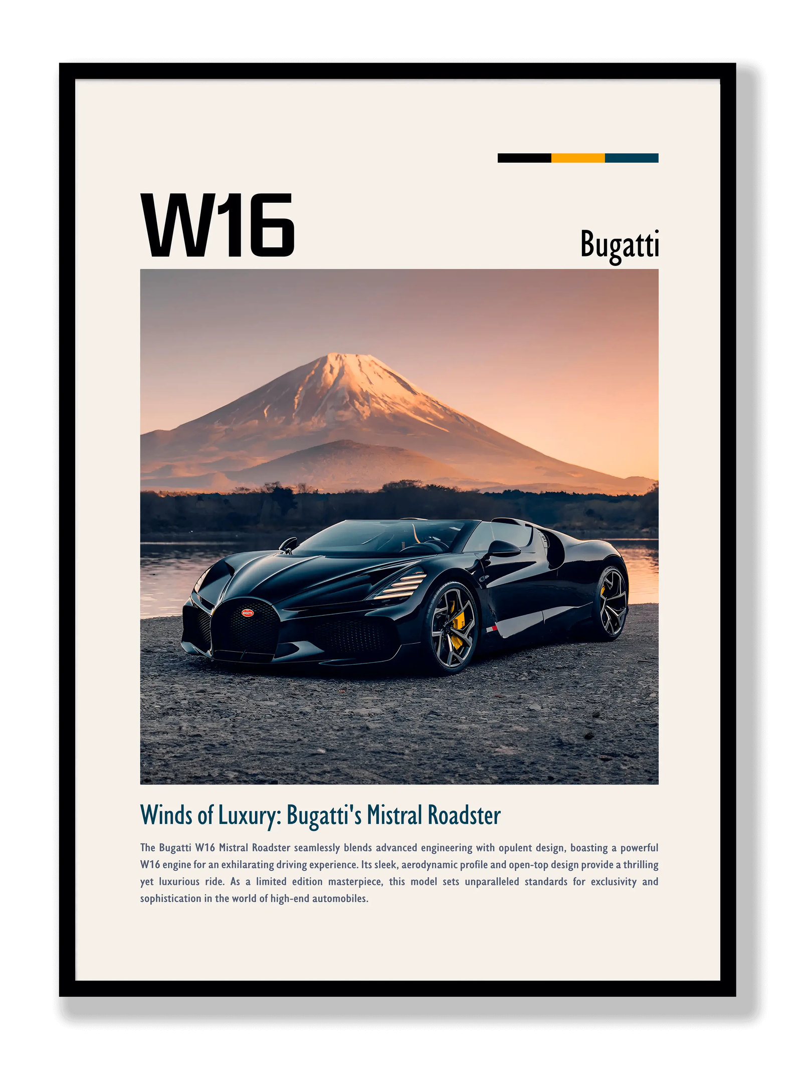 Bugatti Mistral W16 plakat