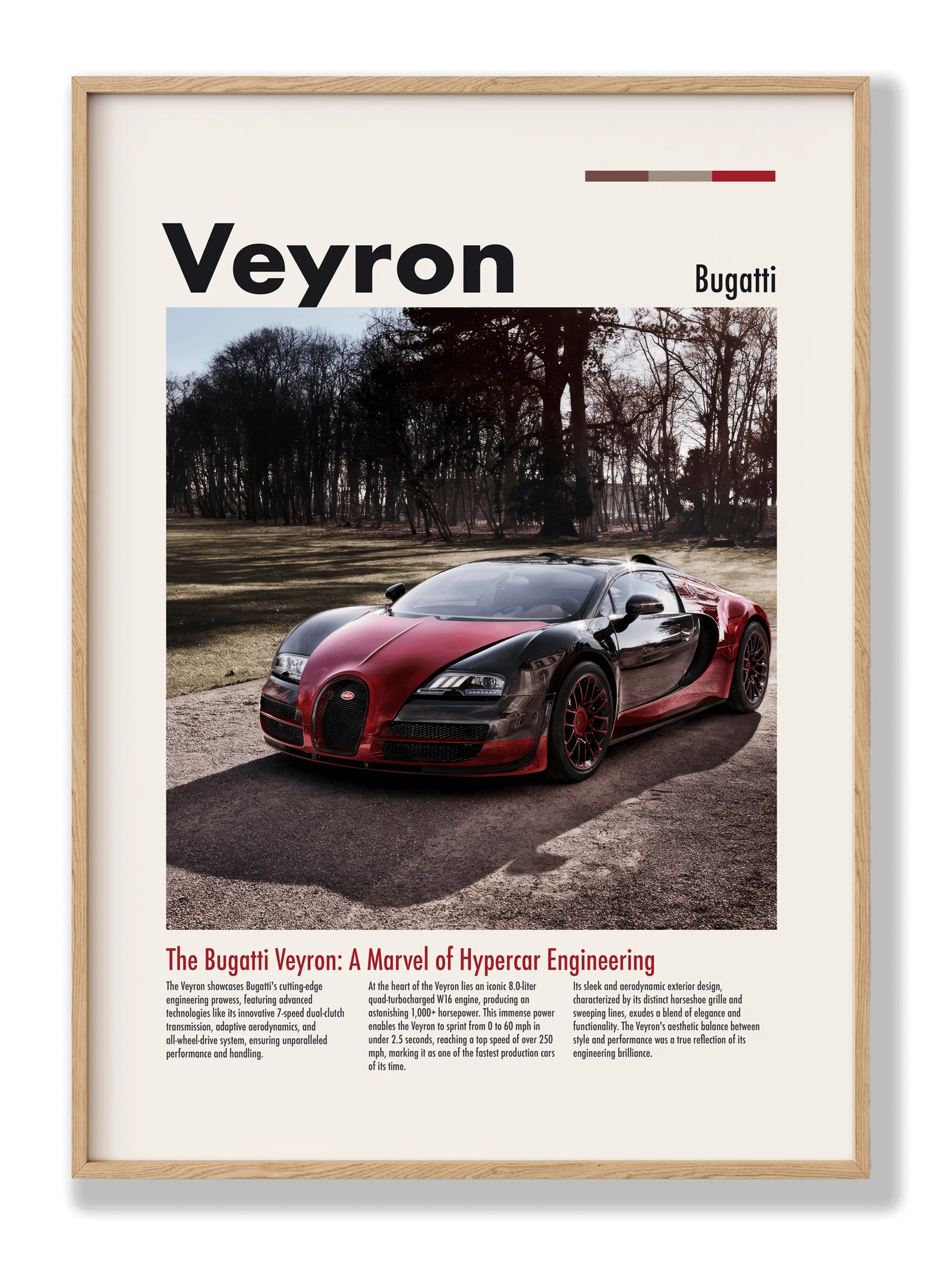 Bugatti Veyron plakat