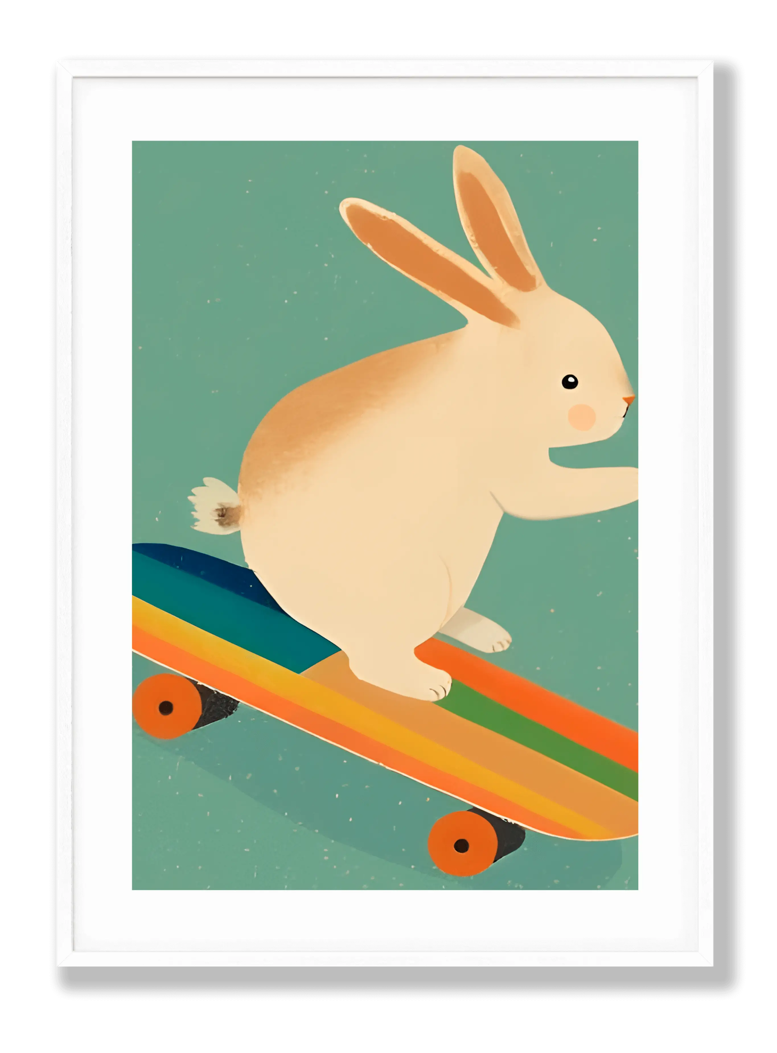 Bunny On Skateboard plakat