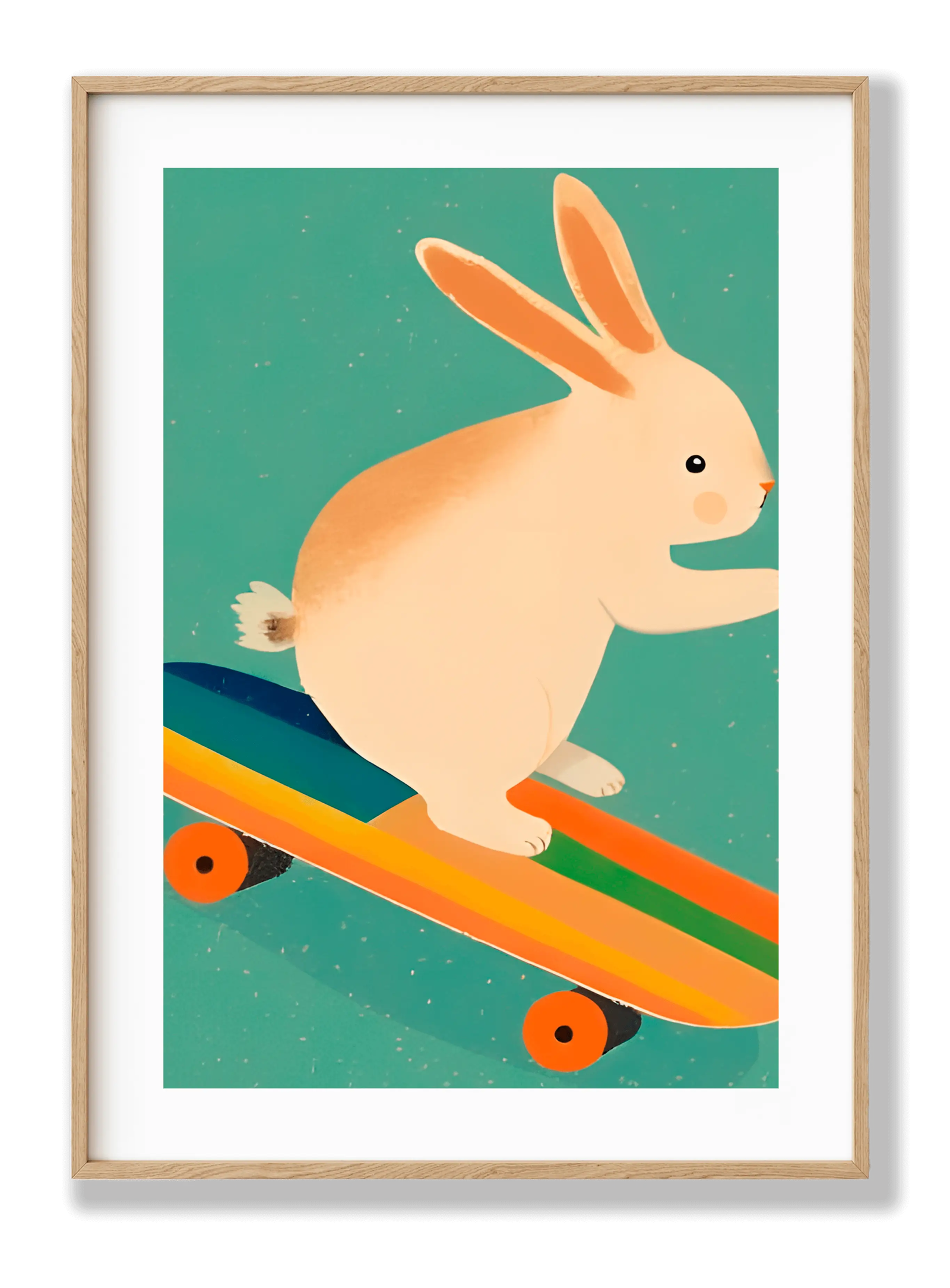 Bunny On Skateboard plakat