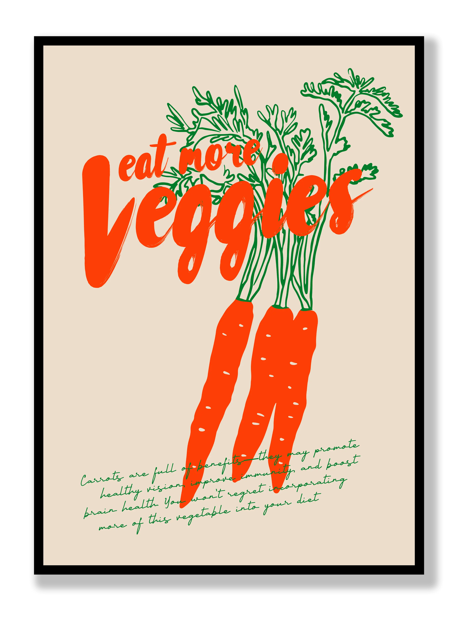 Eat More Veggies plakat