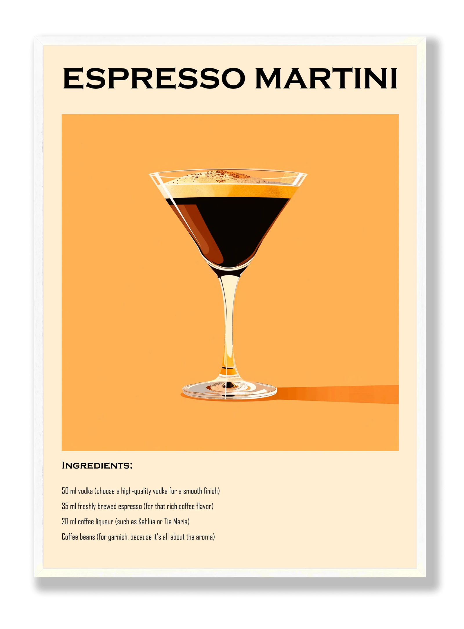 Espresso Martini plakat