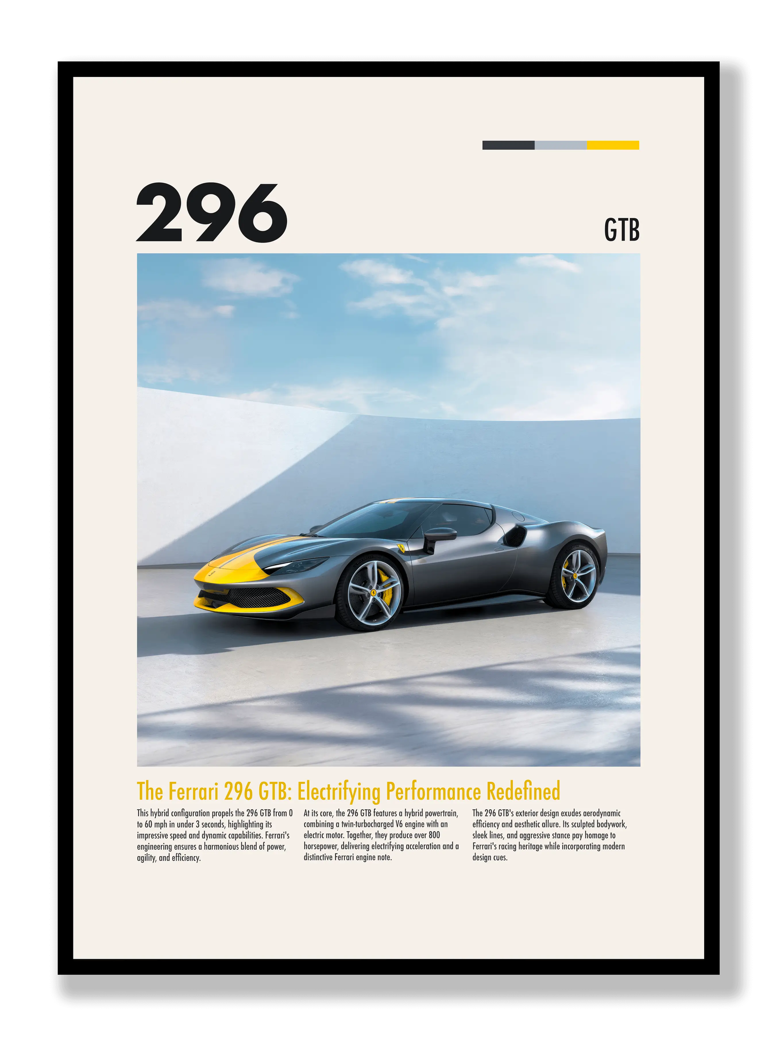 Ferrari 296 plakat