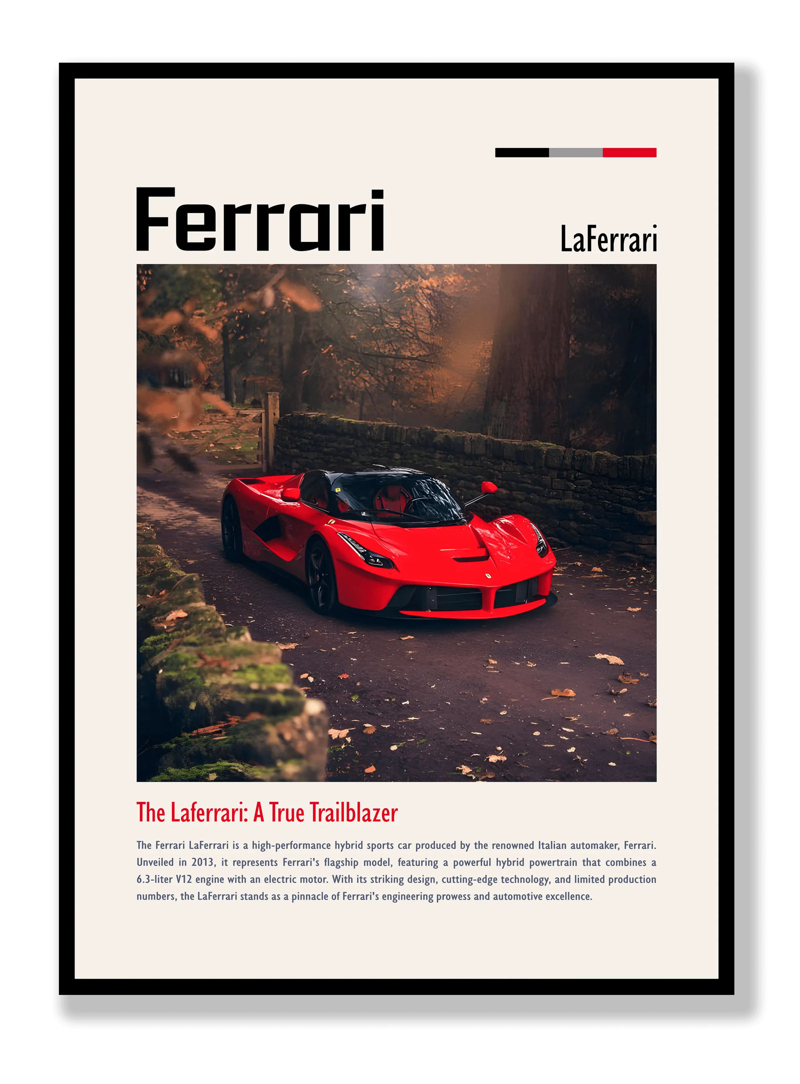 Ferrari Laferrari plakat