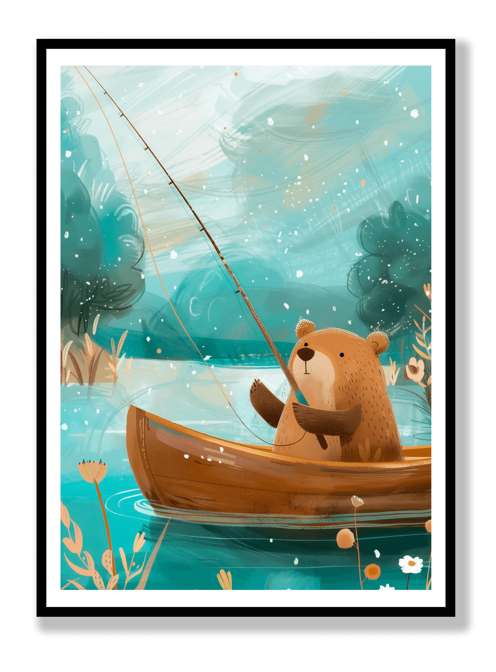 Fishing Bear plakat