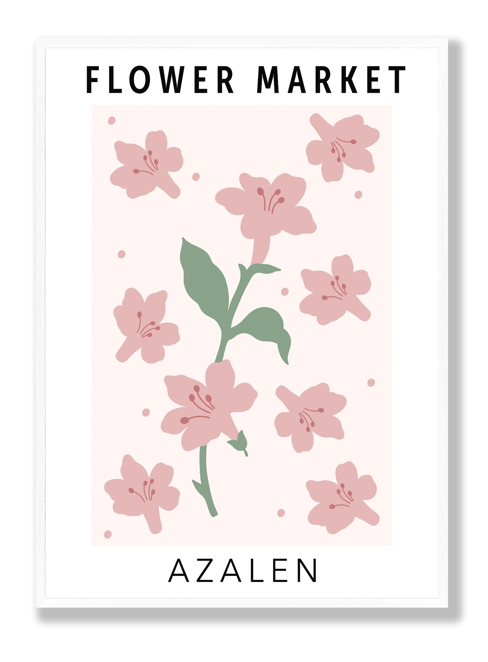 Flower Market Azalen plakat