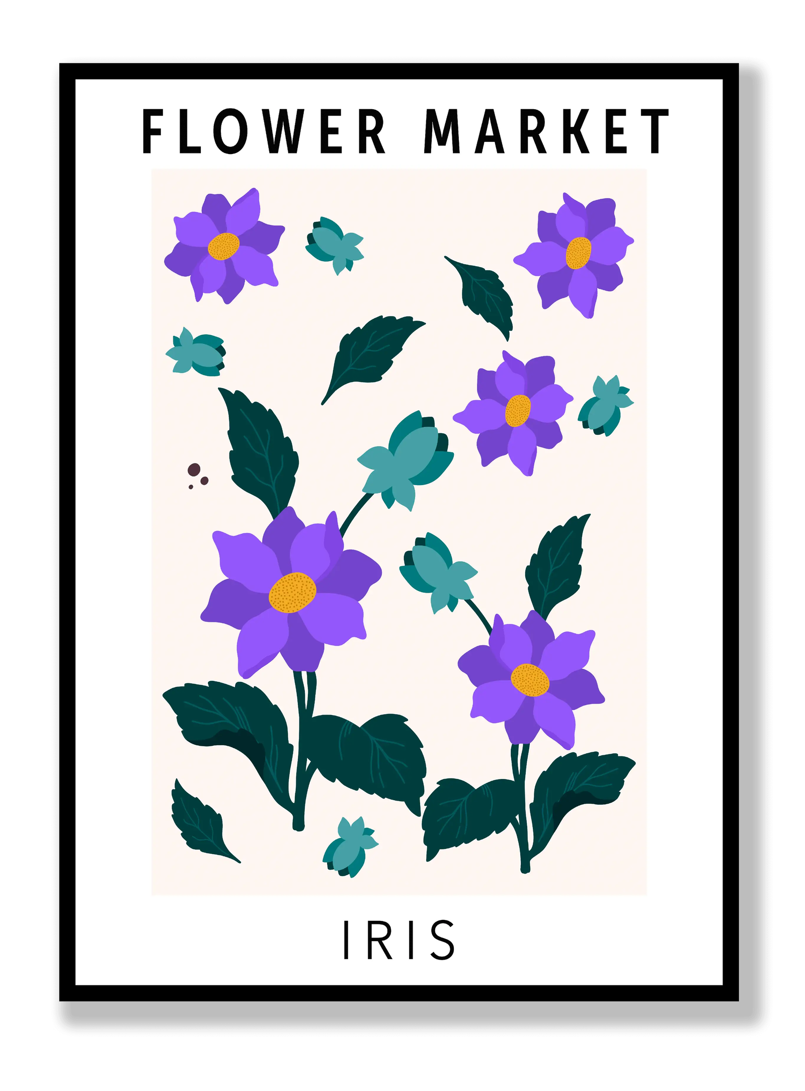 Flower Market Iris plakat