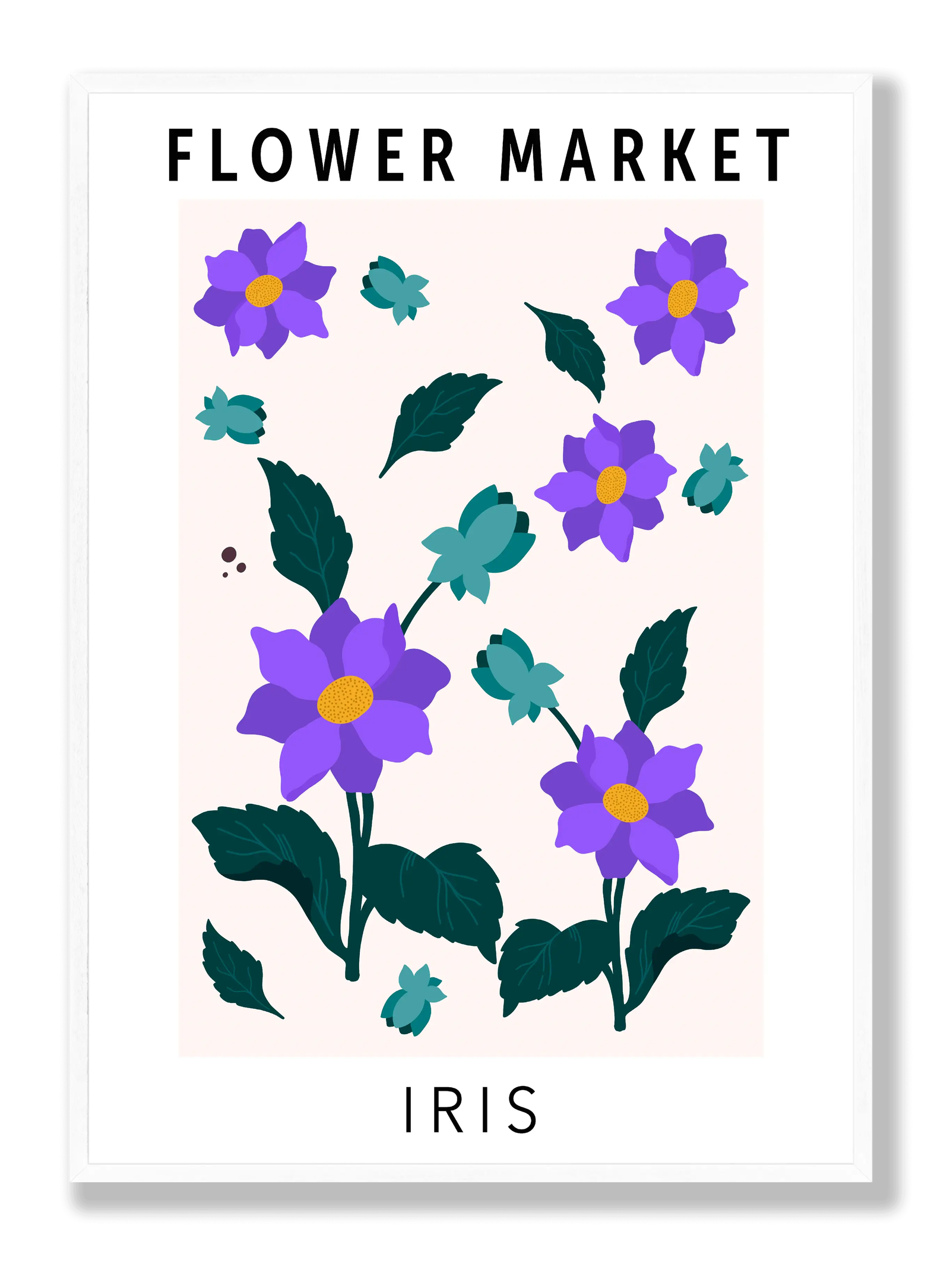 Flower Market Iris plakat