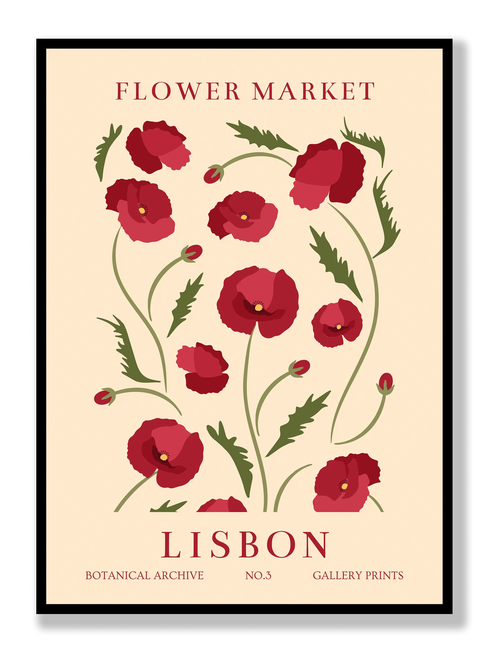 Flower Market Lisbon plakat