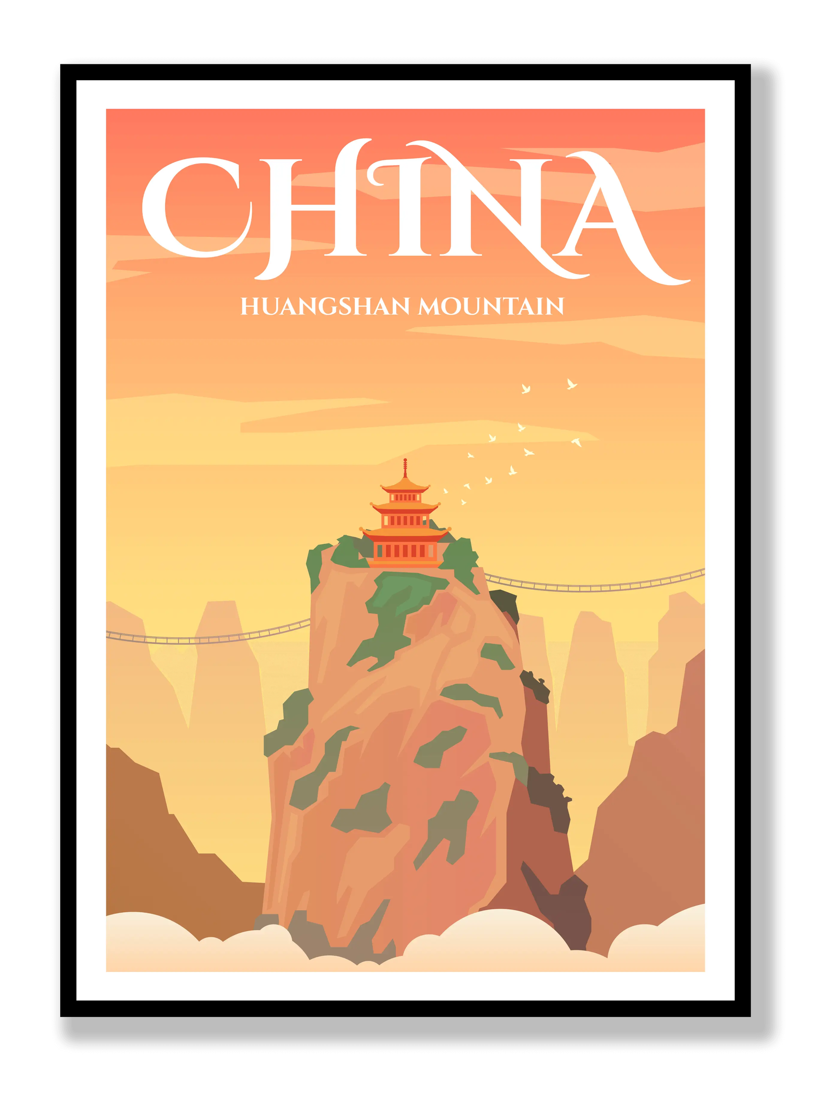 Huangshan Mountain plakat