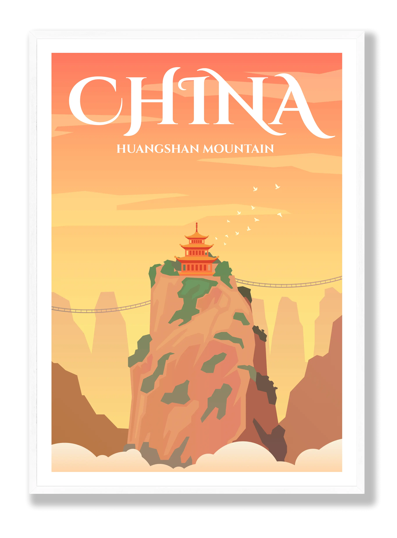 Huangshan Mountain plakat