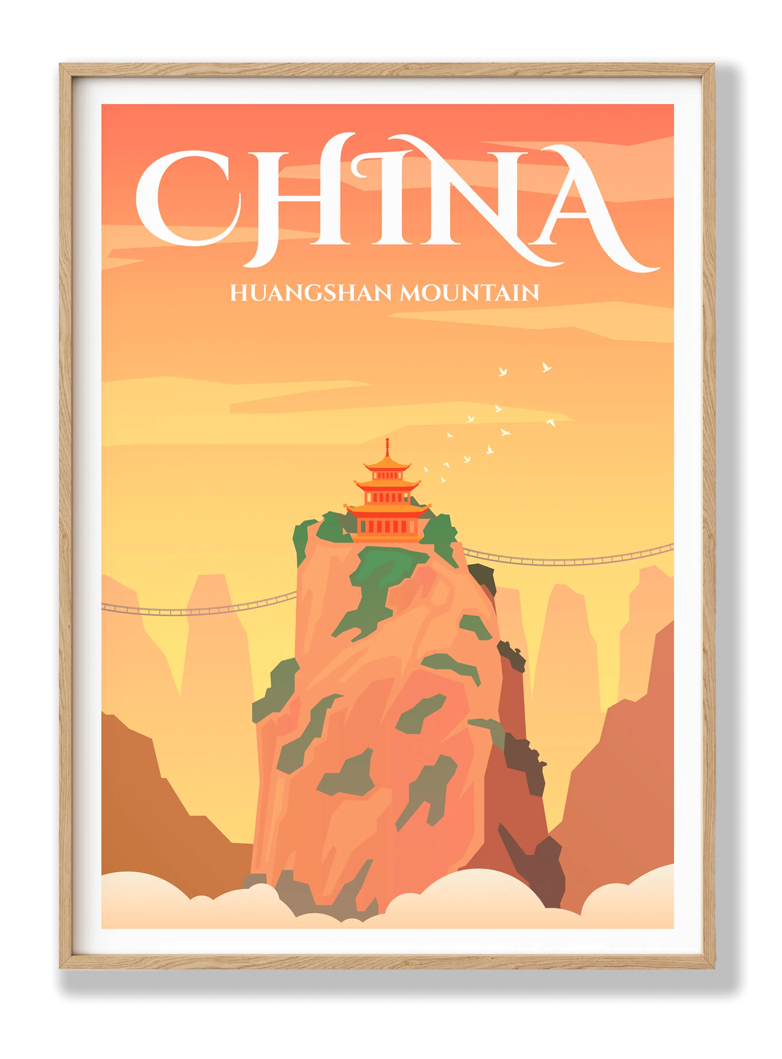 Huangshan Mountain plakat