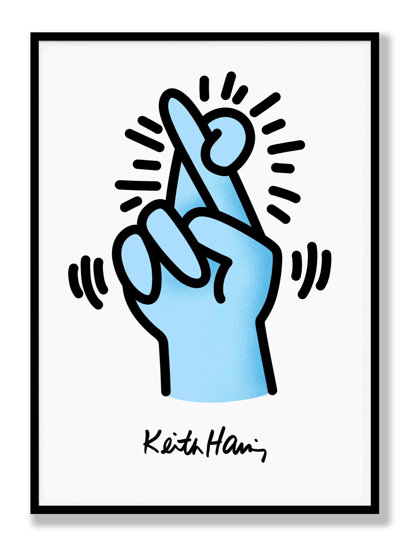 Keith Haring - Fingers Crossed plakat