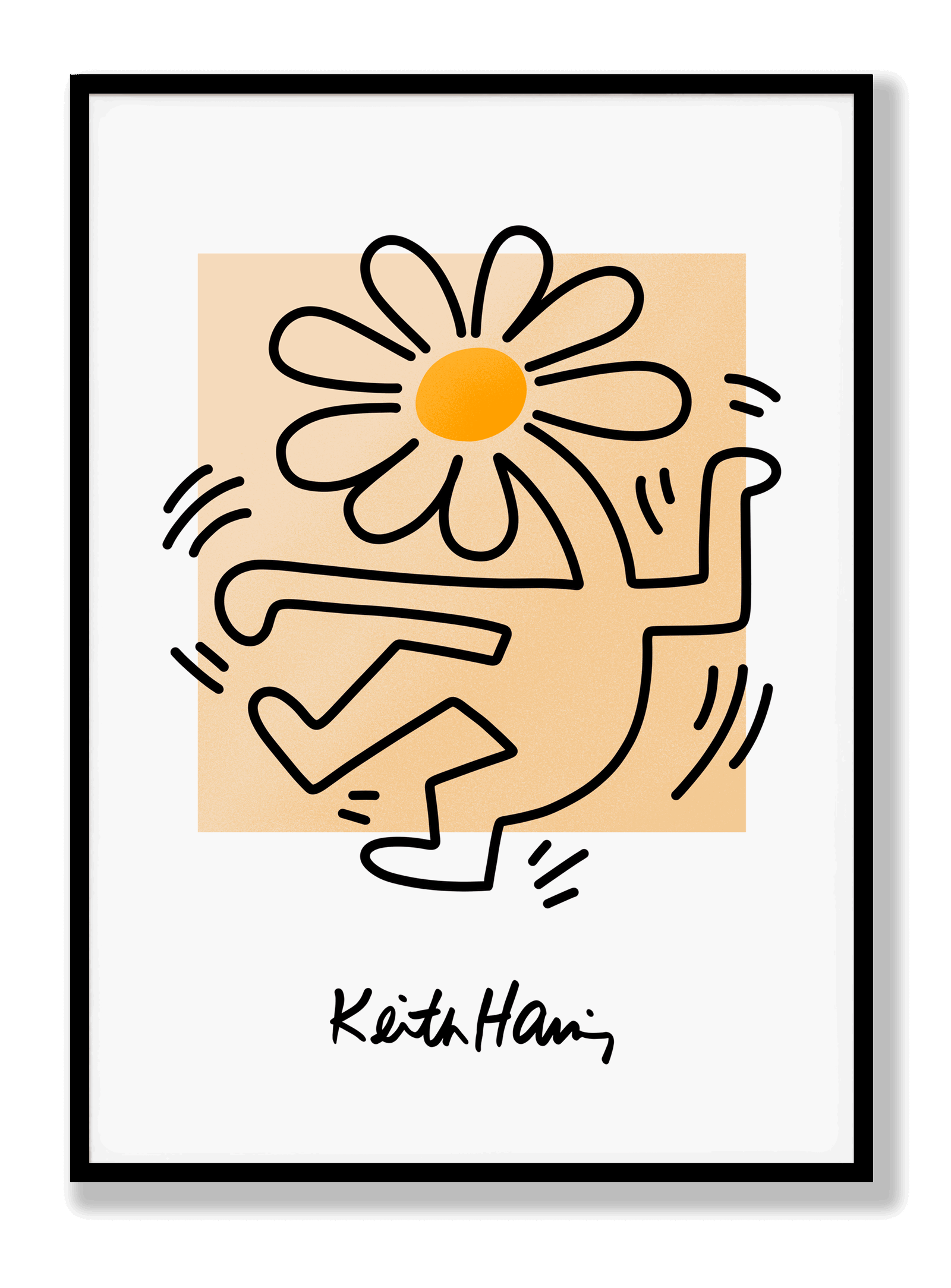 Keith Haring - Flower Head plakat