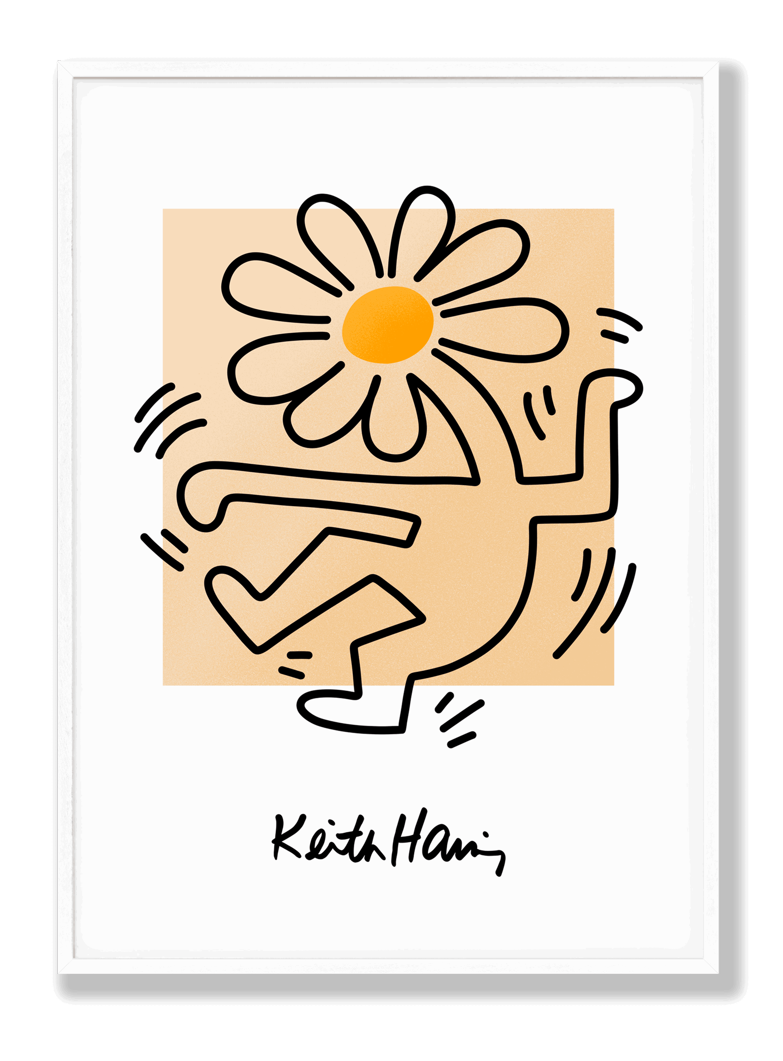 Keith Haring - Flower Head plakat