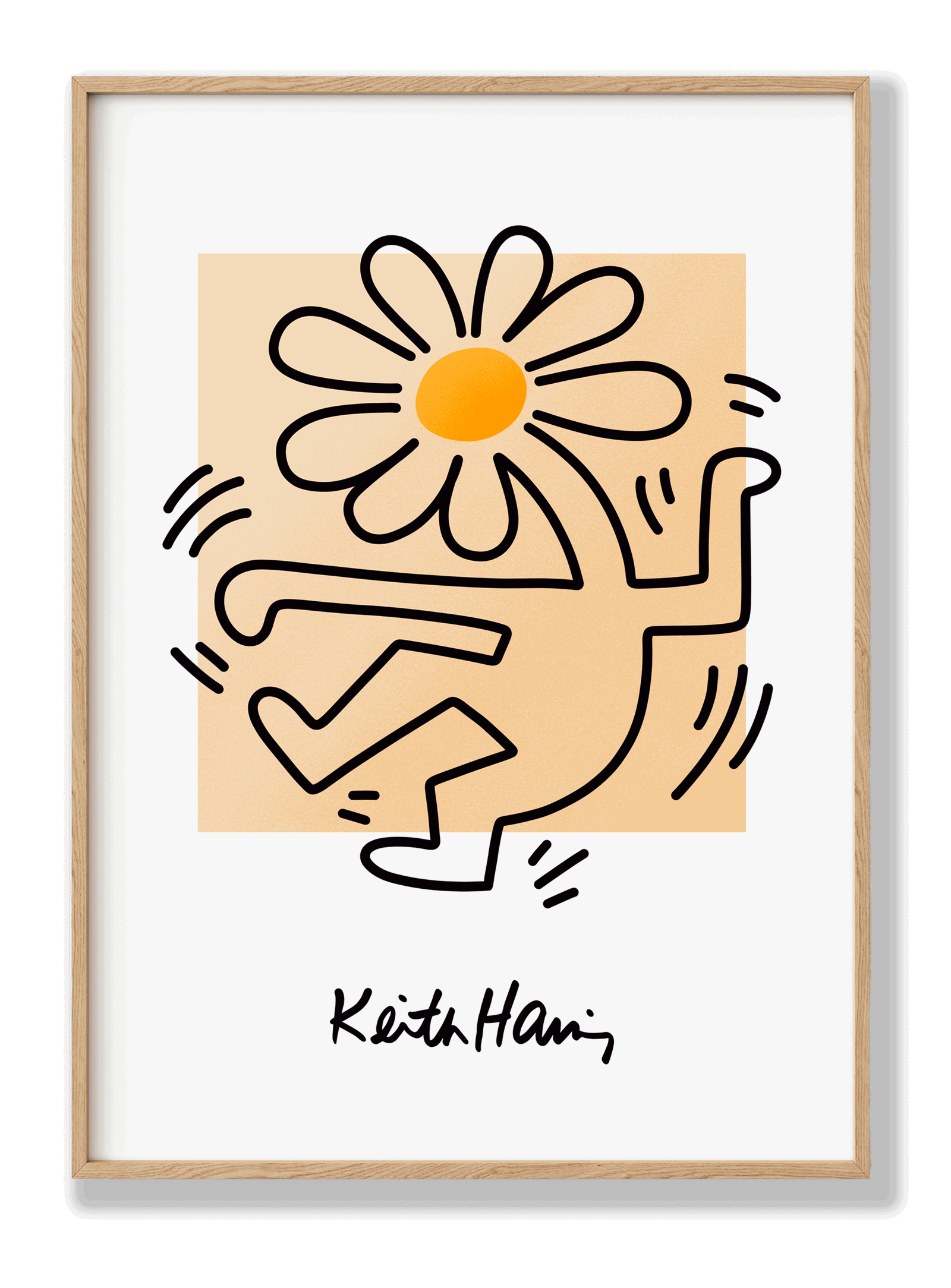 Keith Haring - Flower Head plakat