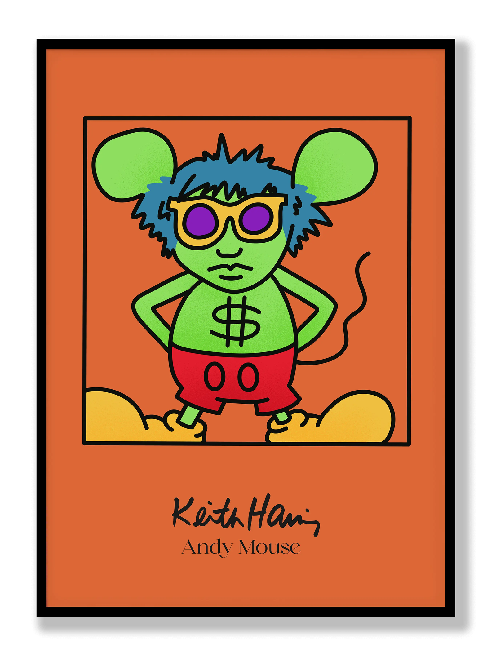 Keith Haring ''Andy Mouse'' plakat