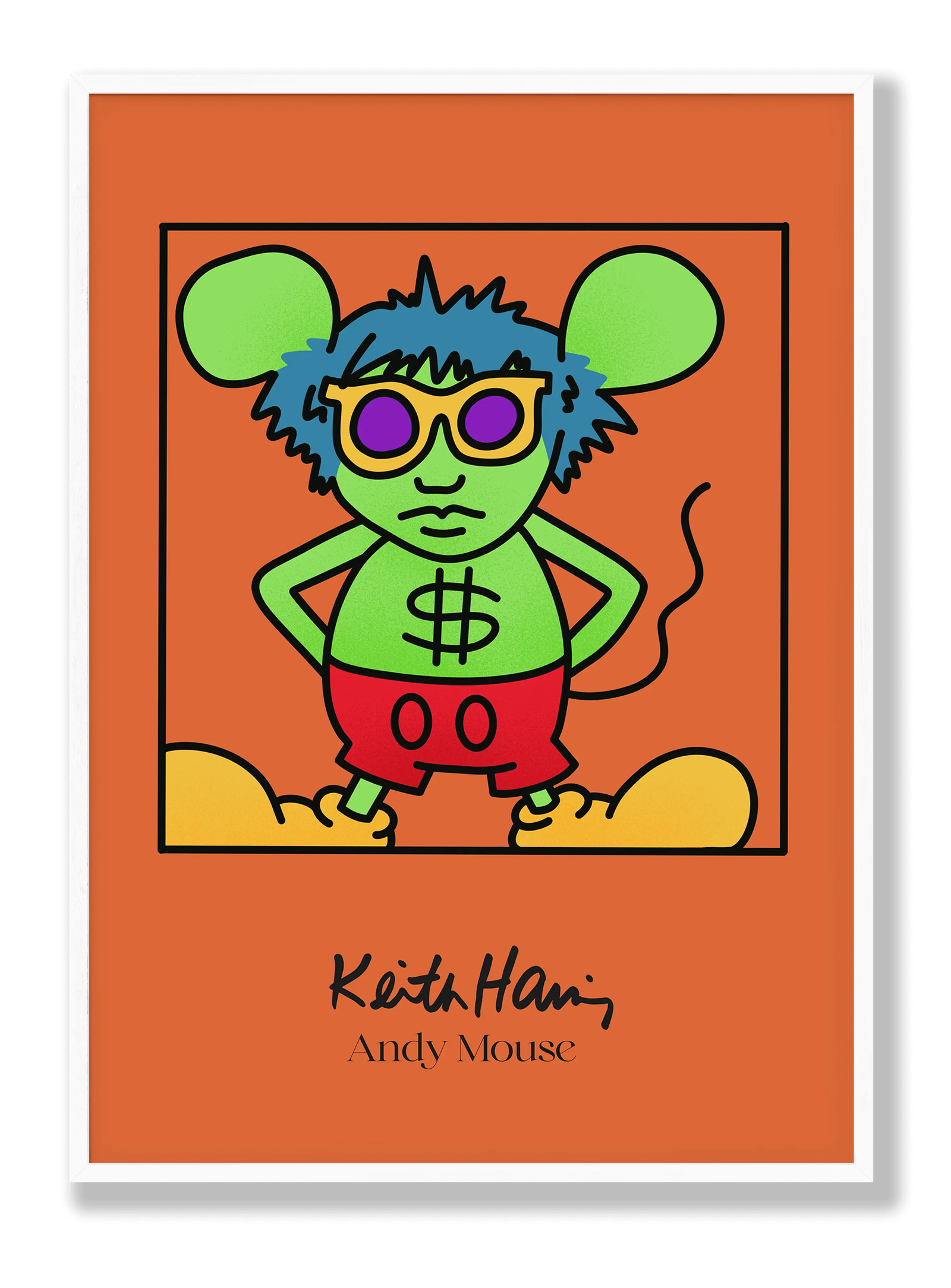 Keith Haring ''Andy Mouse'' plakat