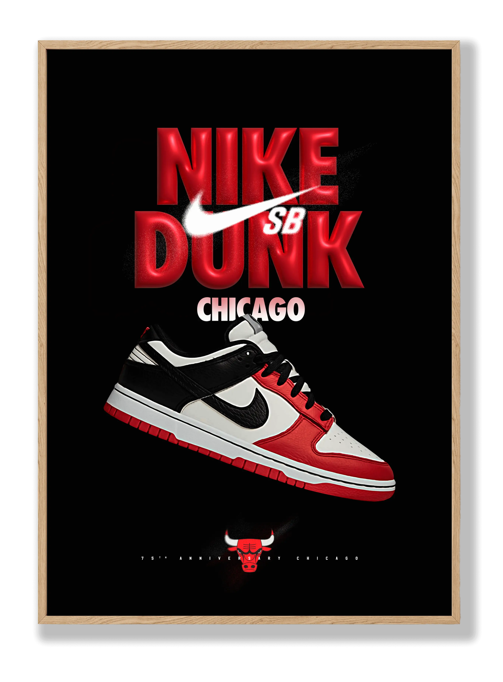 NIke Dunk Chicago plakat