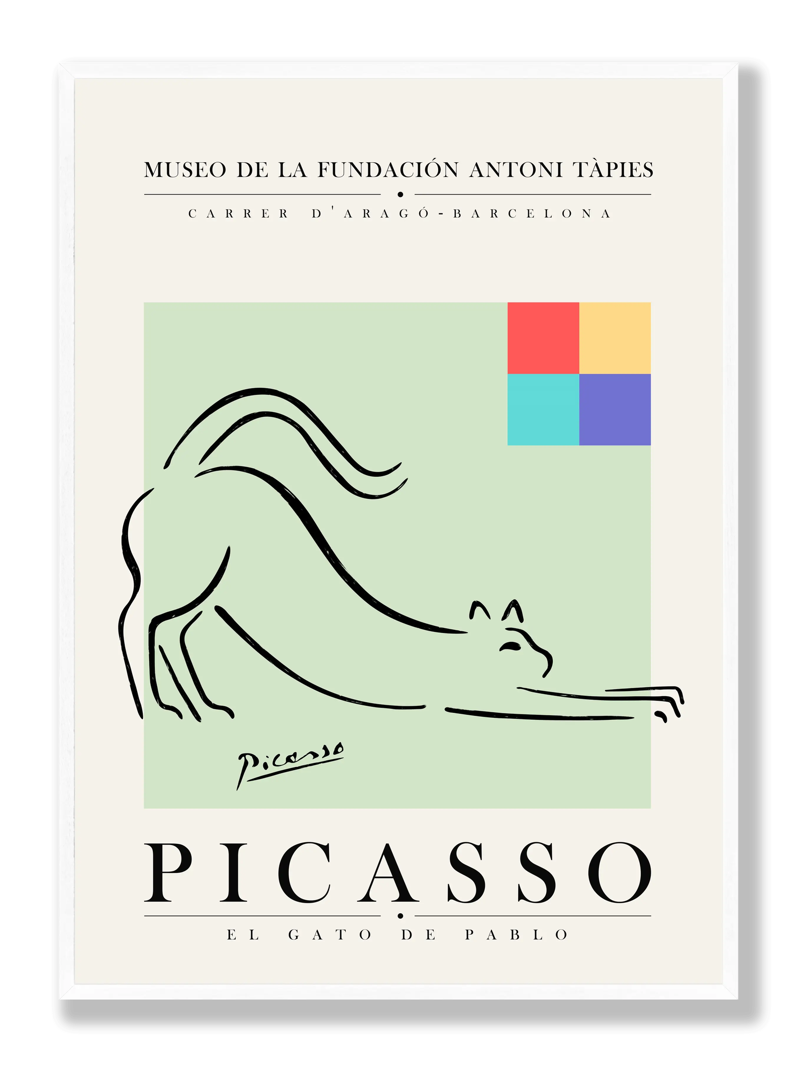 Picasso - El Gato De Pablo plakat