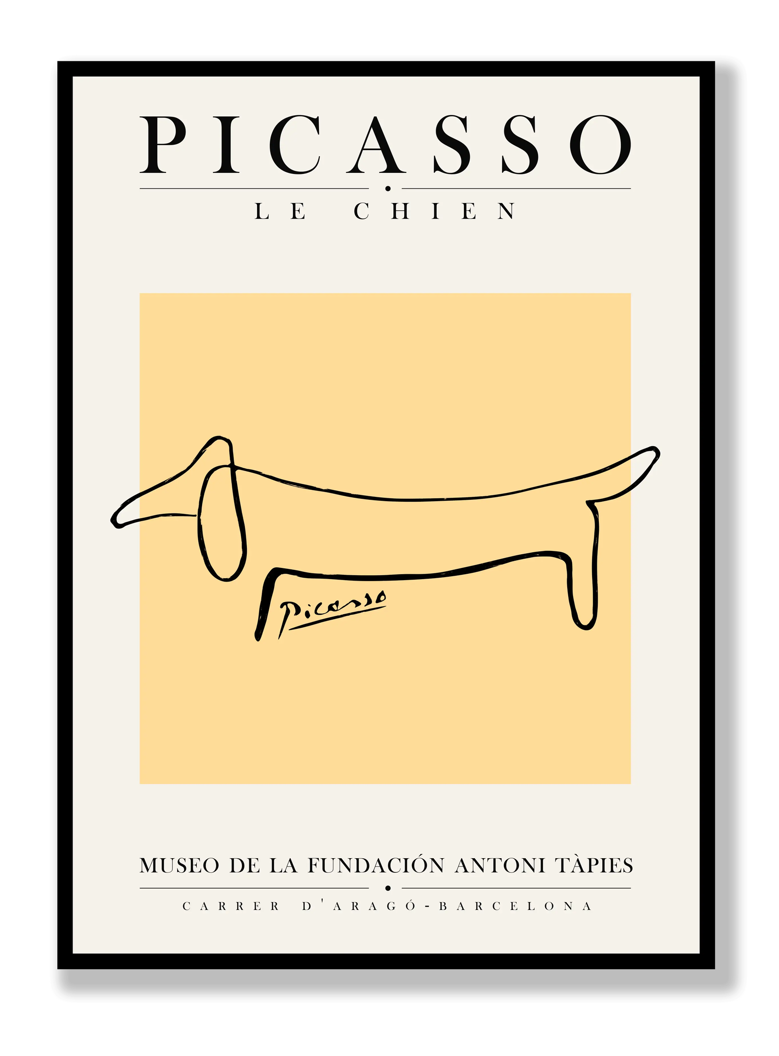 Picasso - Le Chien plakat