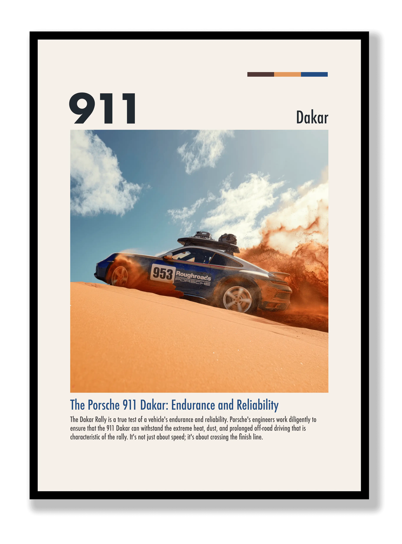 Porsche 911 Dakar plakat