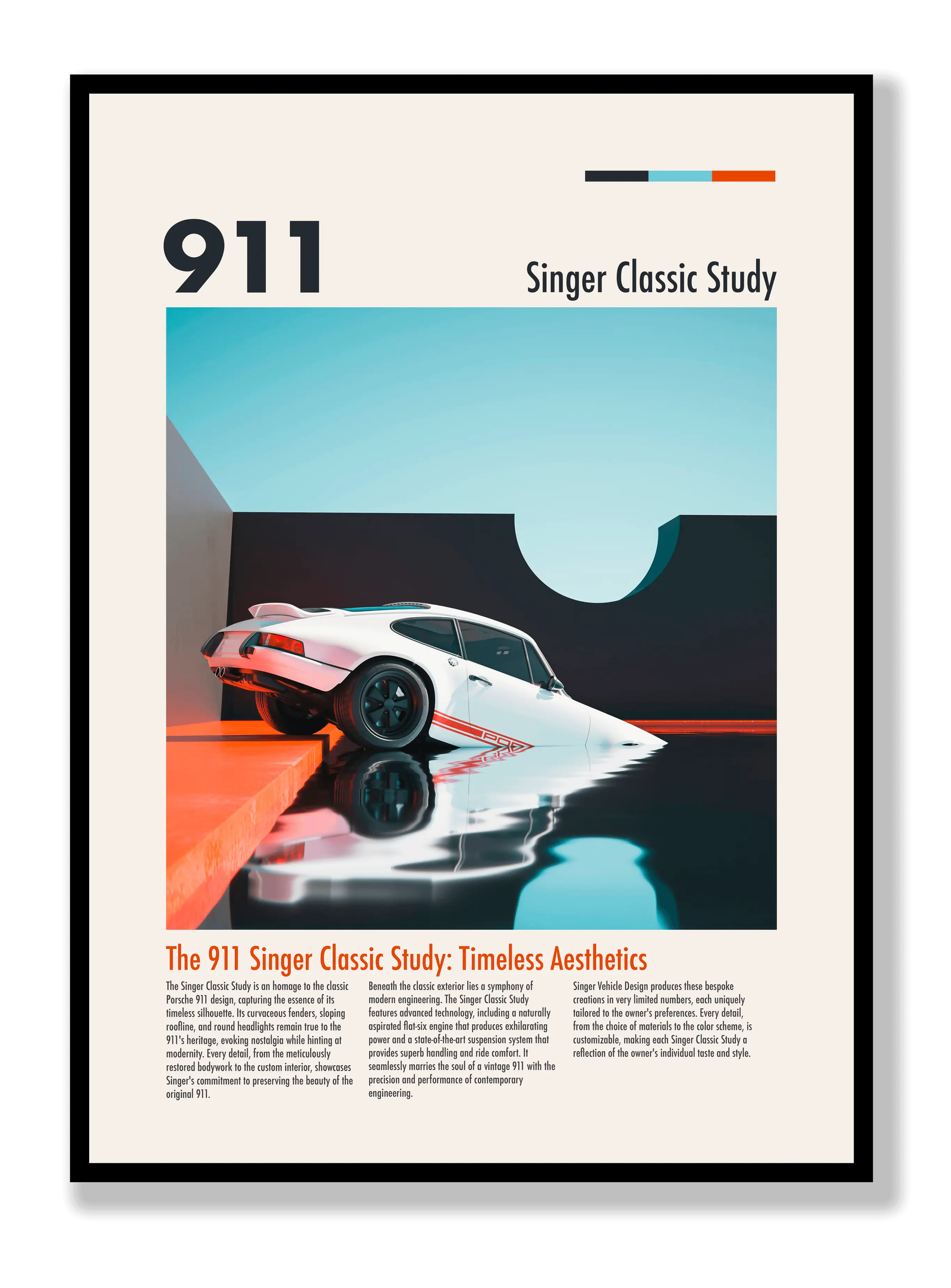 Porsche 911 Singer Classic Study plakat