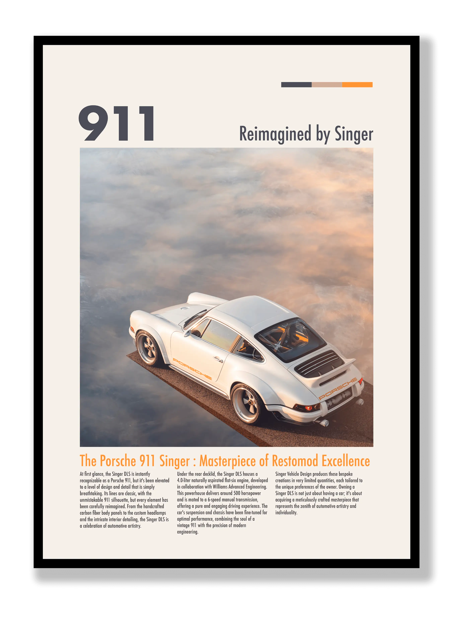 Porsche 911 x Singer plakat