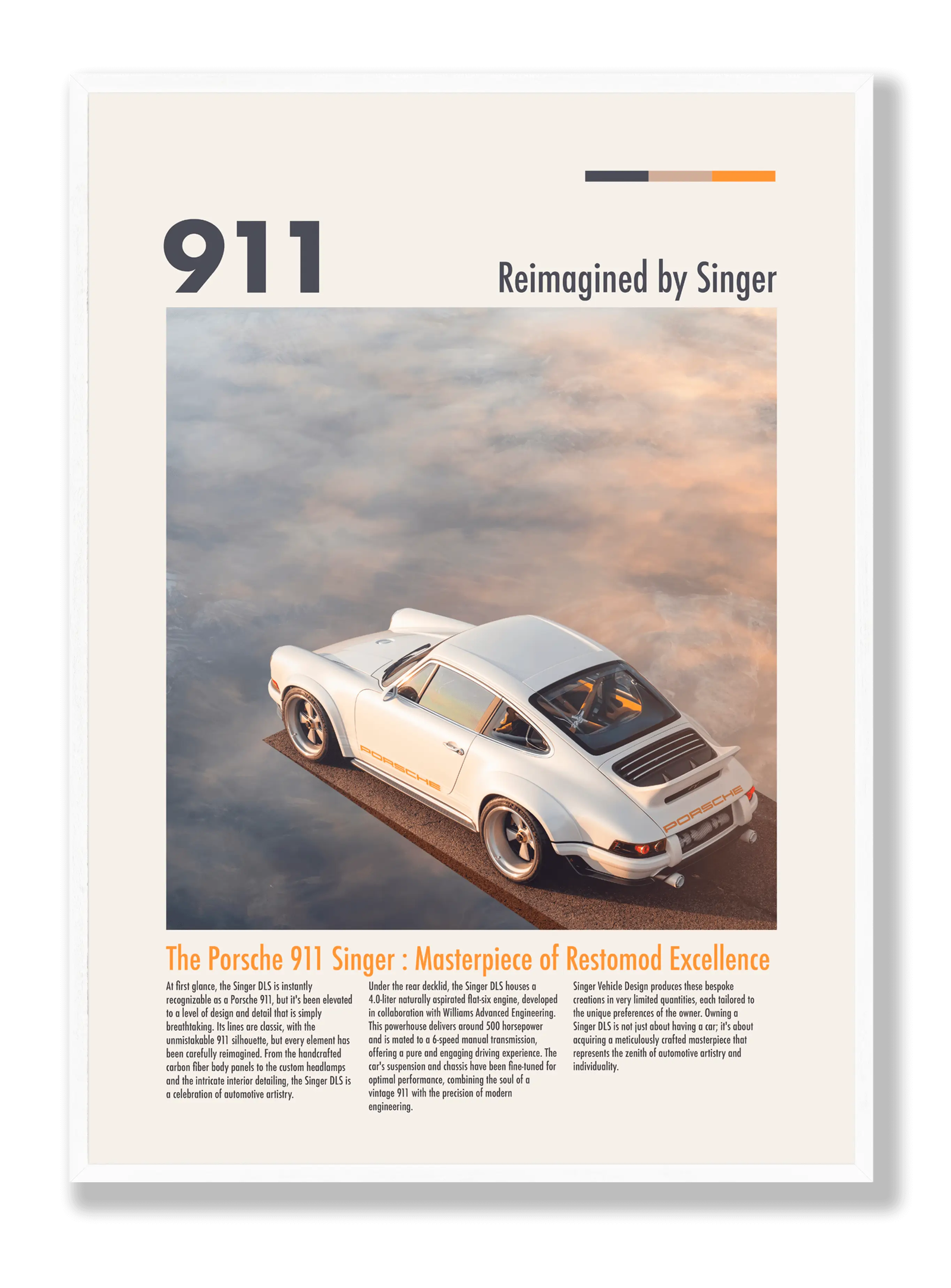 Porsche 911 x Singer plakat