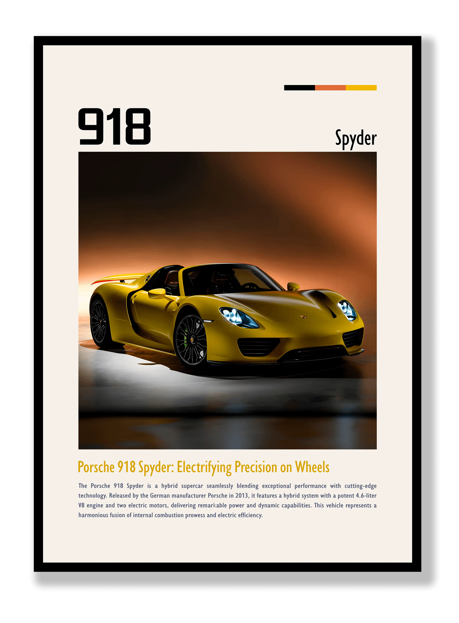 Porsche 918 Spyder 2 plakat