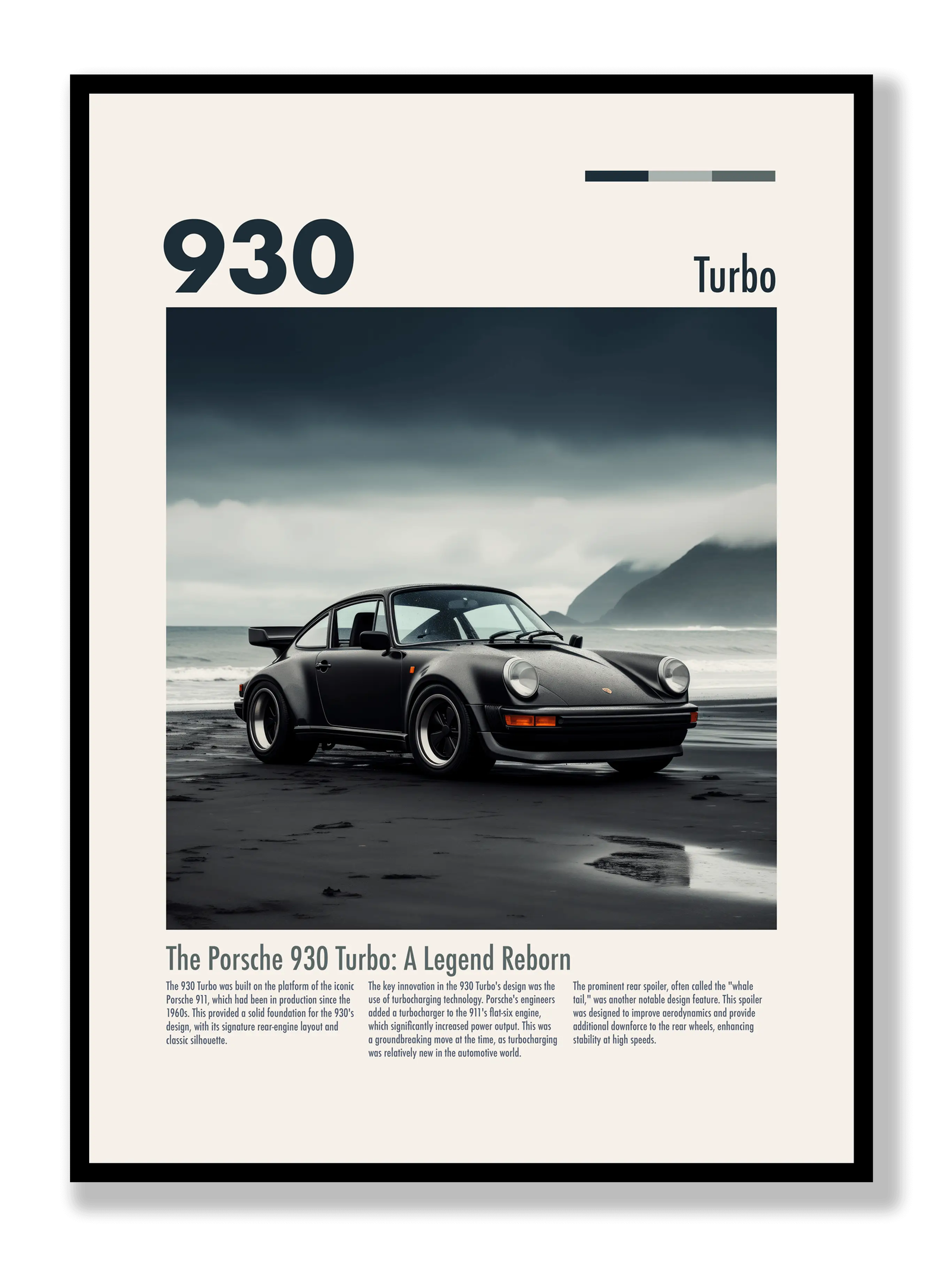 Porsche 930 Turbo plakat